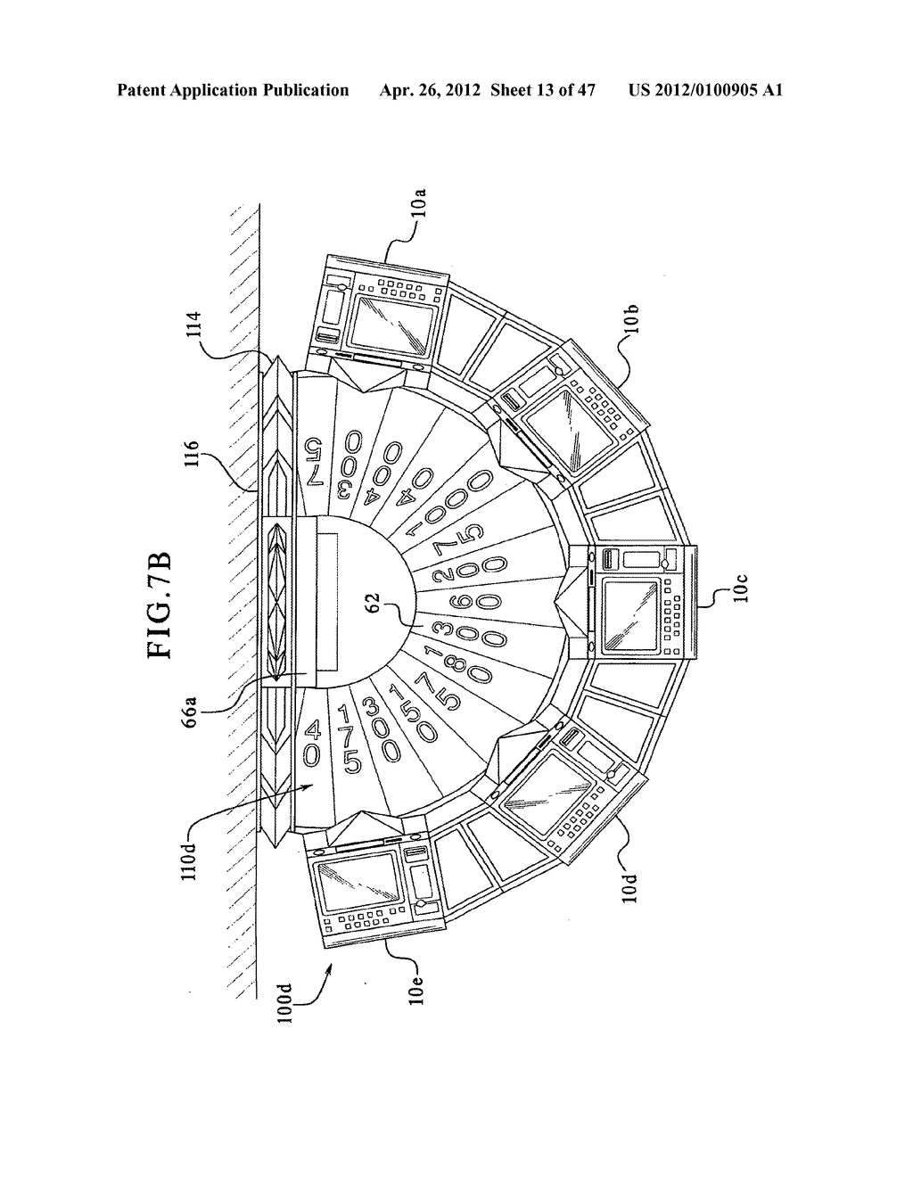 GAMING SYSTEM HAVING MULTIPLE GAMING DEVICES THAT SHARE A MULTI-OUTCOME     DISPLAY - diagram, schematic, and image 14