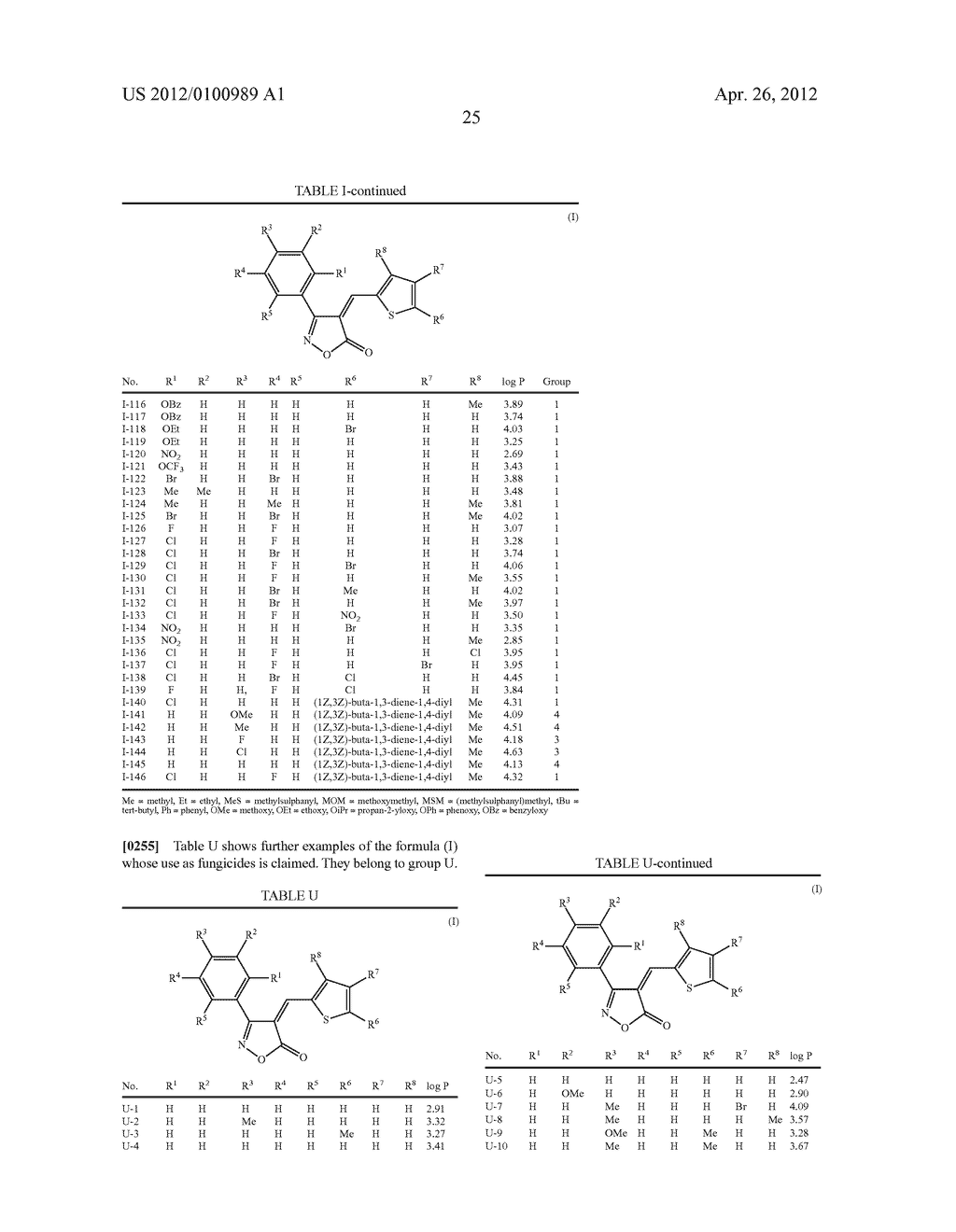 3-Aryl-4-(2-thienylmethylene)isoxazol-5(4H)-ones as Fungicides - diagram, schematic, and image 26