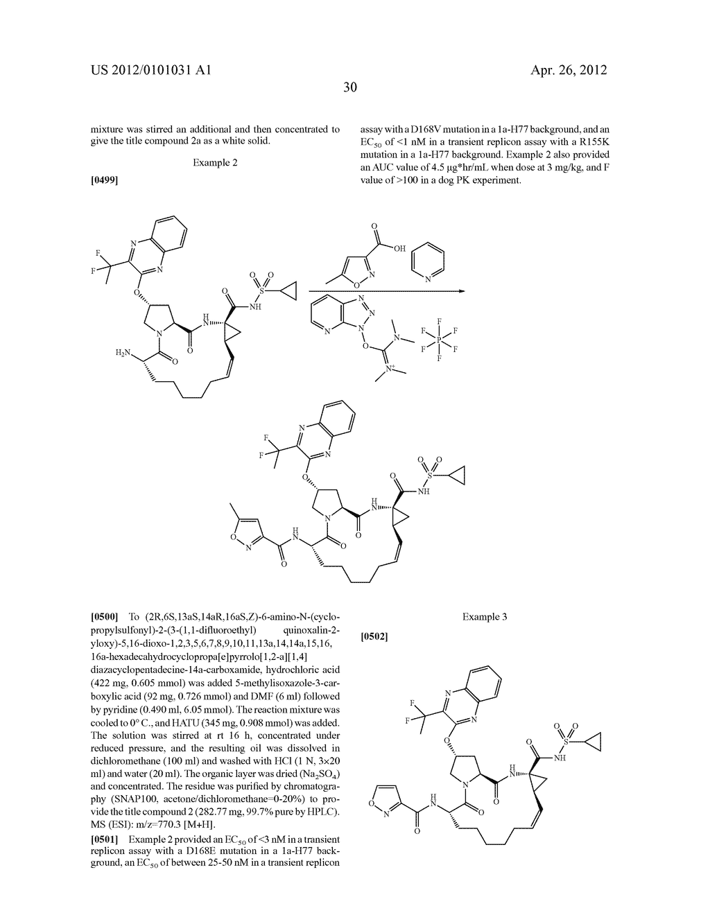 MACROCYCLIC HEPATITIS C SERINE PROTEASE INHIBITORS - diagram, schematic, and image 31