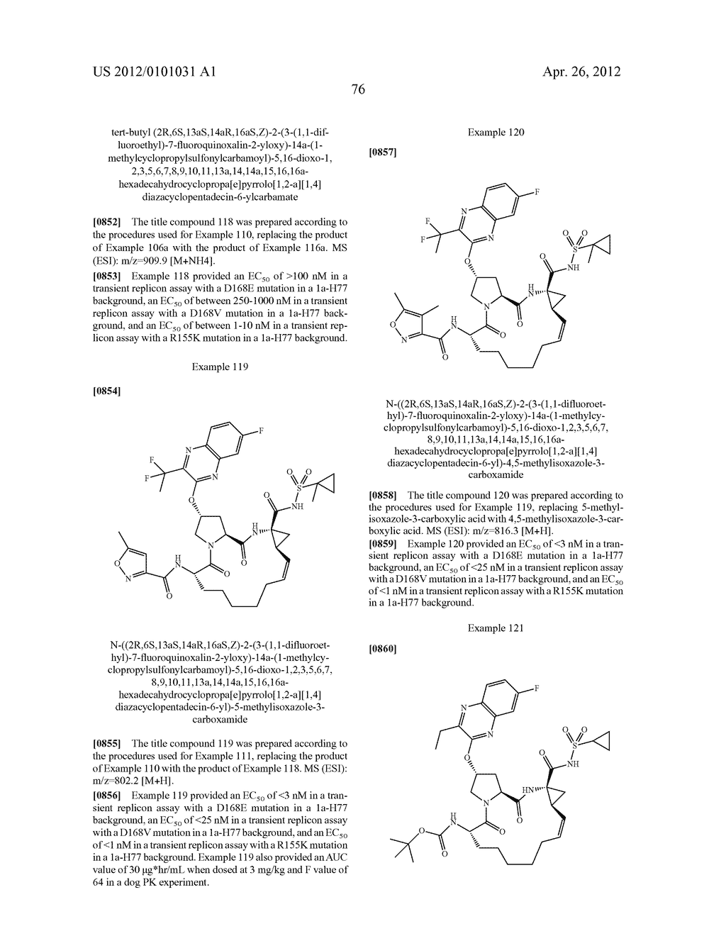 MACROCYCLIC HEPATITIS C SERINE PROTEASE INHIBITORS - diagram, schematic, and image 77