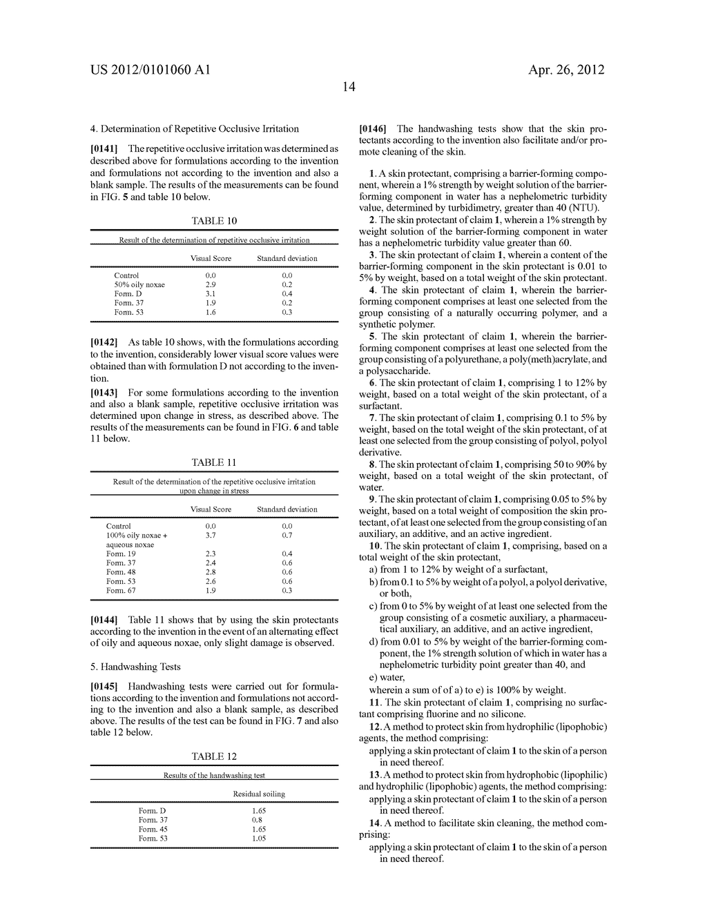 SKIN PROTECTANT, PARTICULARLY AGAINST HYDROPHOBIC (LIPOPHILIC) AND AGAINST     HYDROPHILIC (LIPOPHOBIC) HARMFUL SUBSTANCES - diagram, schematic, and image 18