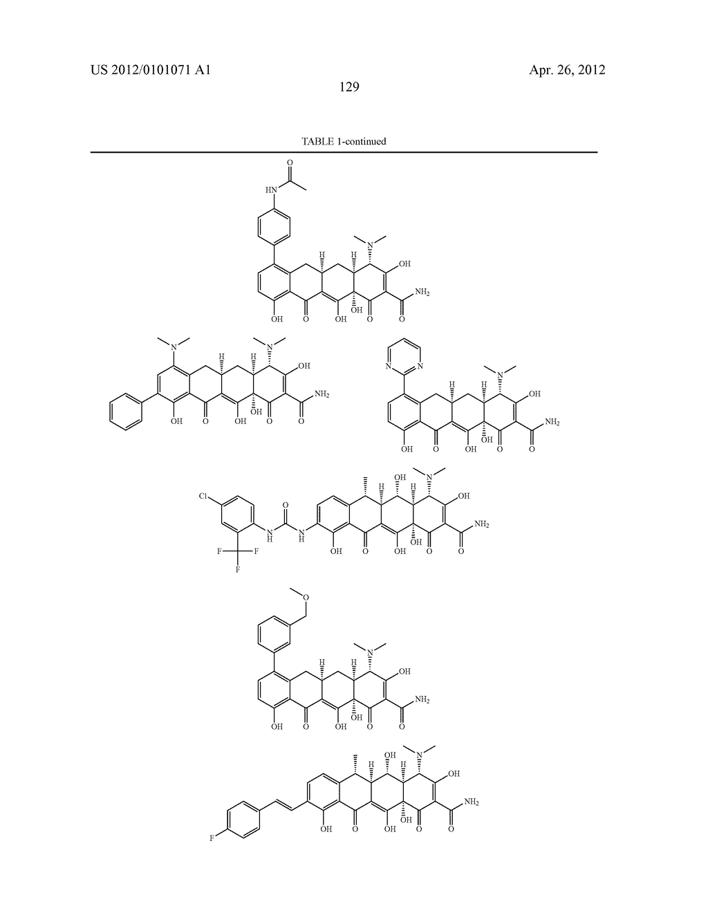 SubstitutedTetracycline Compounds for the Treatment of Malaria - diagram, schematic, and image 130