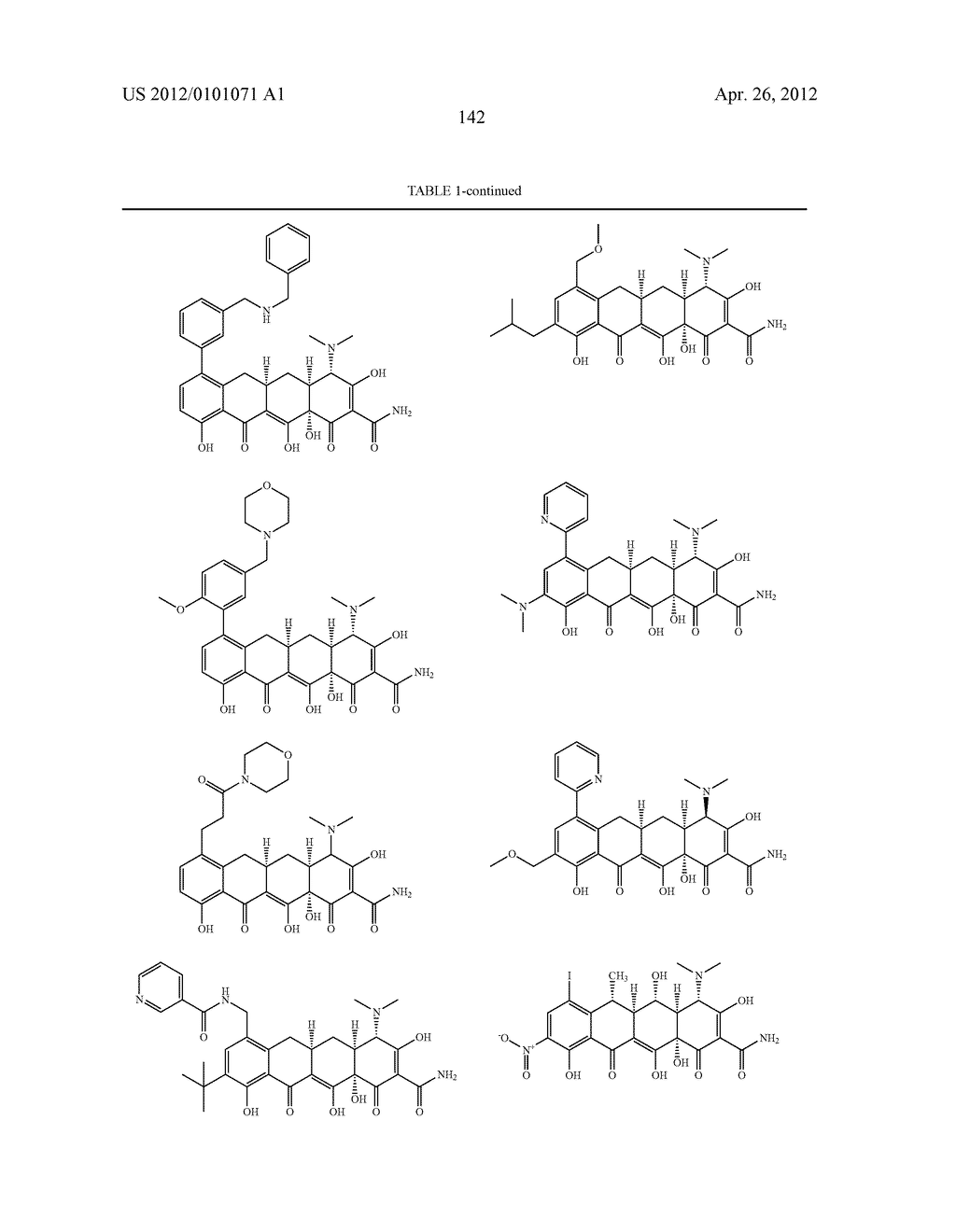 SubstitutedTetracycline Compounds for the Treatment of Malaria - diagram, schematic, and image 143