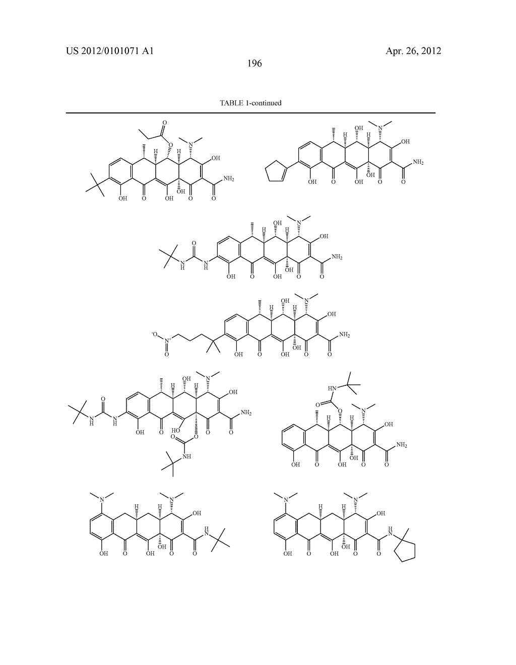 SubstitutedTetracycline Compounds for the Treatment of Malaria - diagram, schematic, and image 197