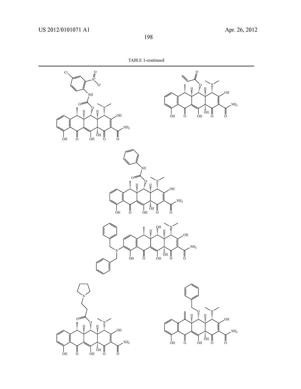 SubstitutedTetracycline Compounds for the Treatment of Malaria - diagram, schematic, and image 199