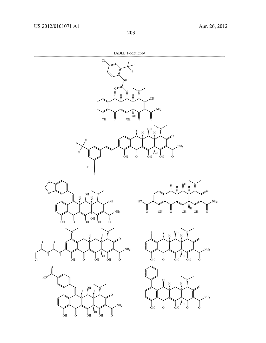 SubstitutedTetracycline Compounds for the Treatment of Malaria - diagram, schematic, and image 204