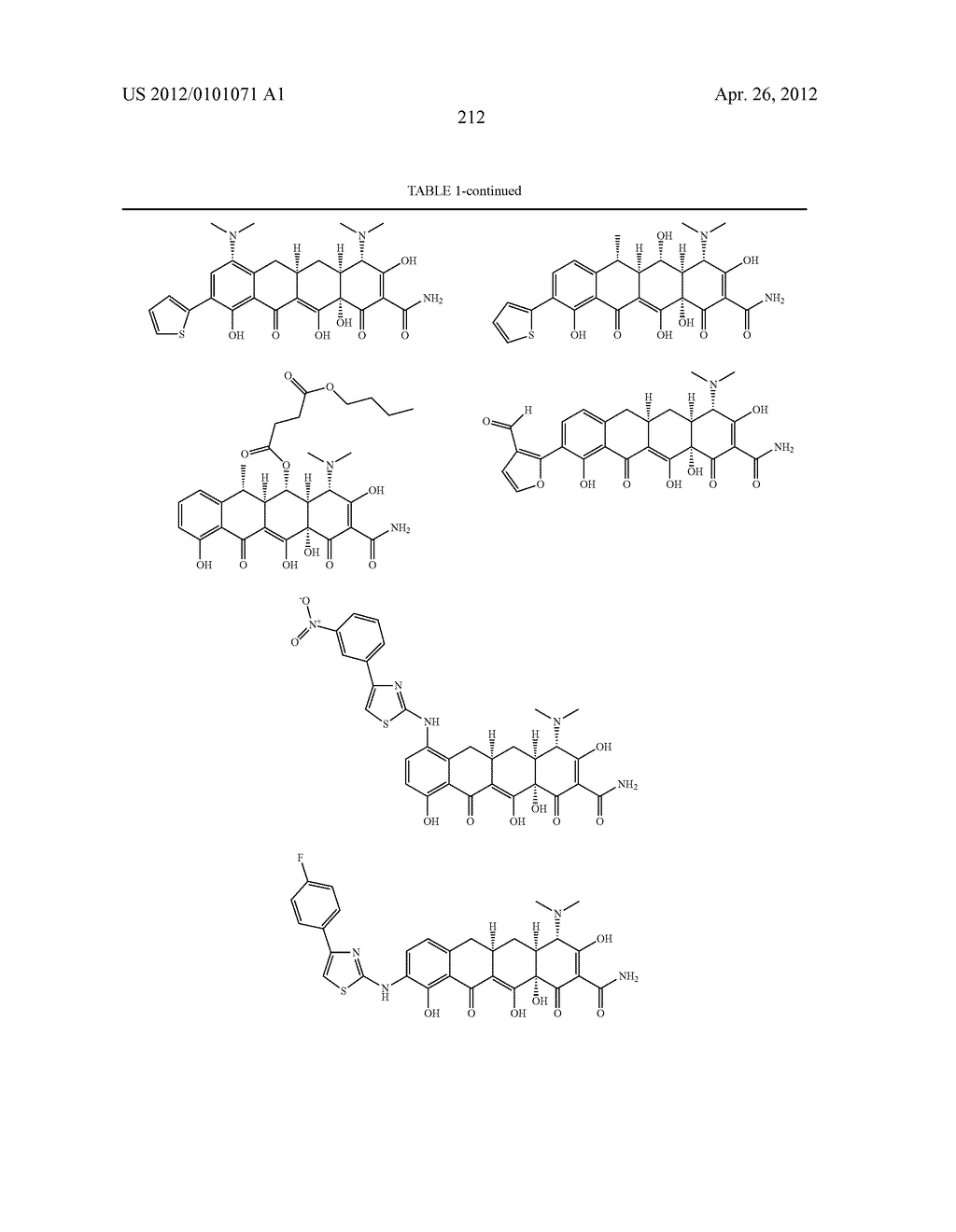 SubstitutedTetracycline Compounds for the Treatment of Malaria - diagram, schematic, and image 213