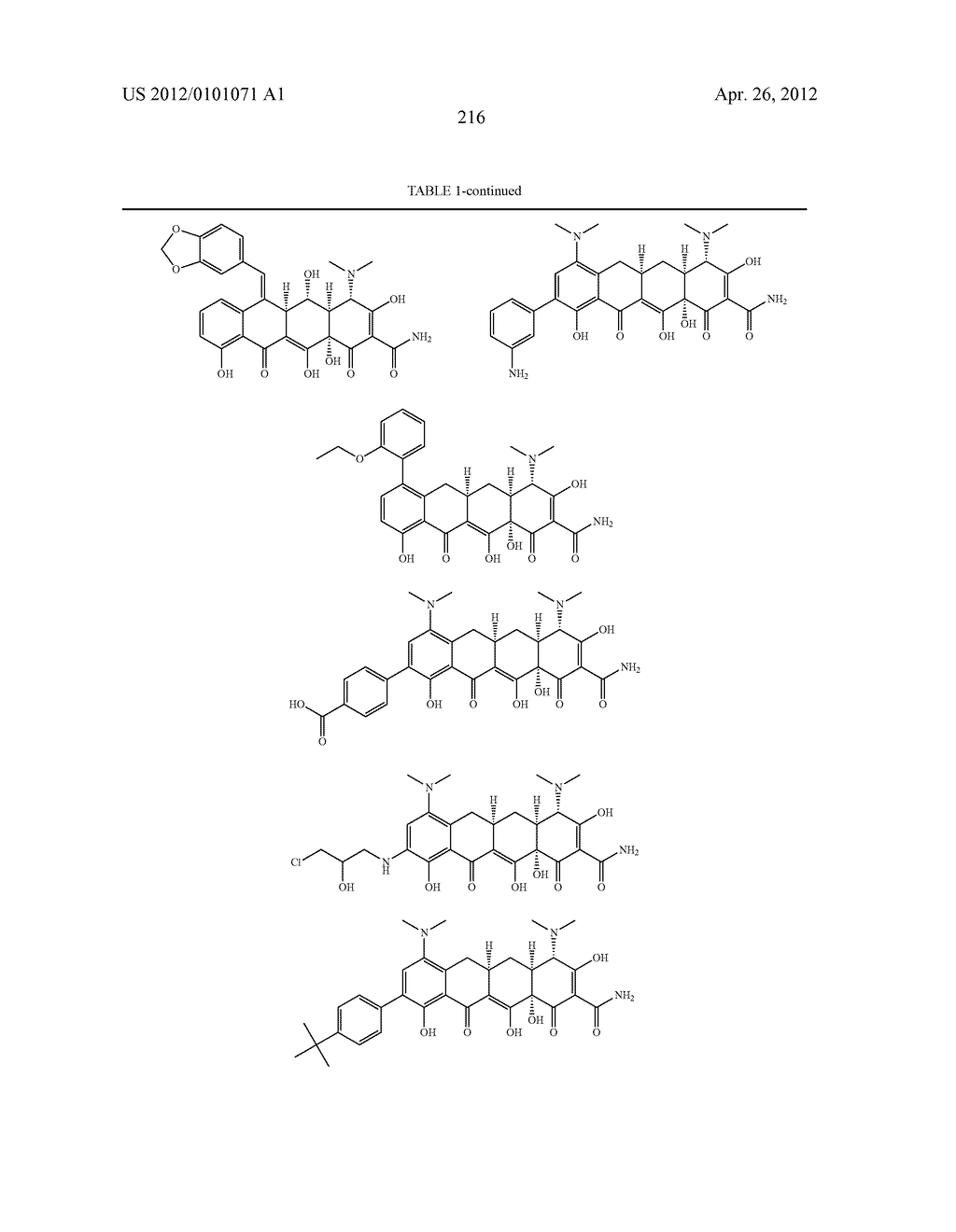 SubstitutedTetracycline Compounds for the Treatment of Malaria - diagram, schematic, and image 217