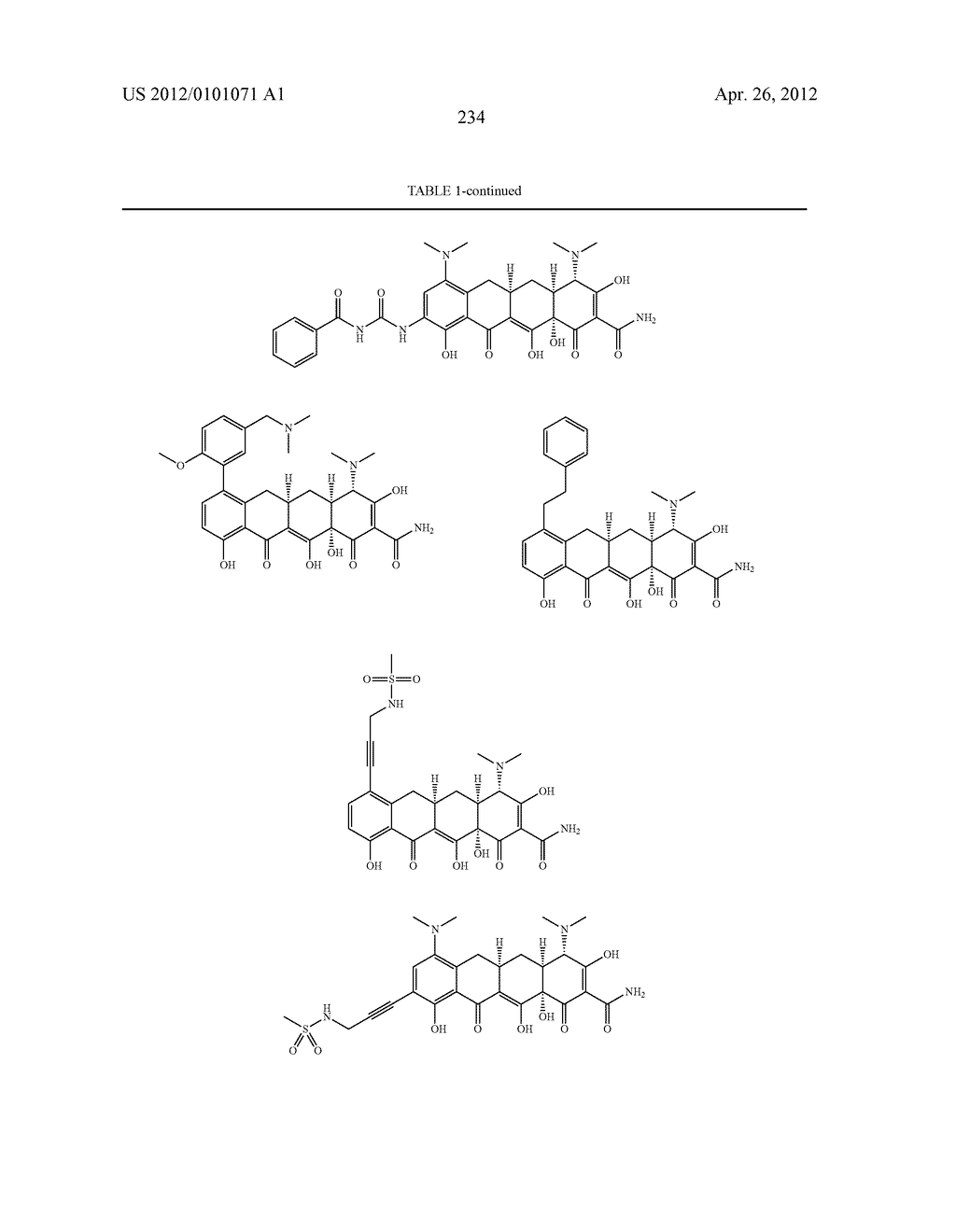 SubstitutedTetracycline Compounds for the Treatment of Malaria - diagram, schematic, and image 235