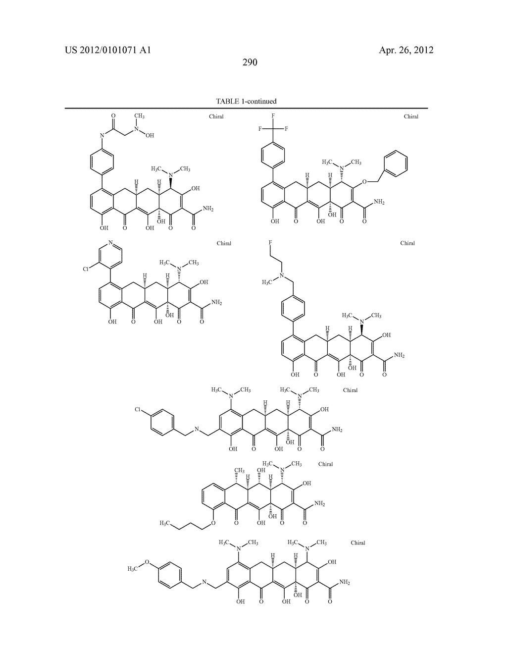 SubstitutedTetracycline Compounds for the Treatment of Malaria - diagram, schematic, and image 291