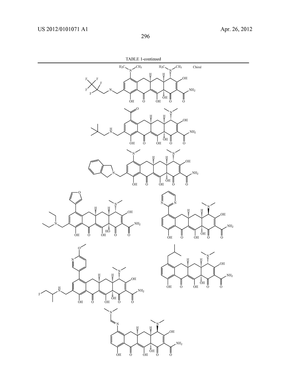 SubstitutedTetracycline Compounds for the Treatment of Malaria - diagram, schematic, and image 297