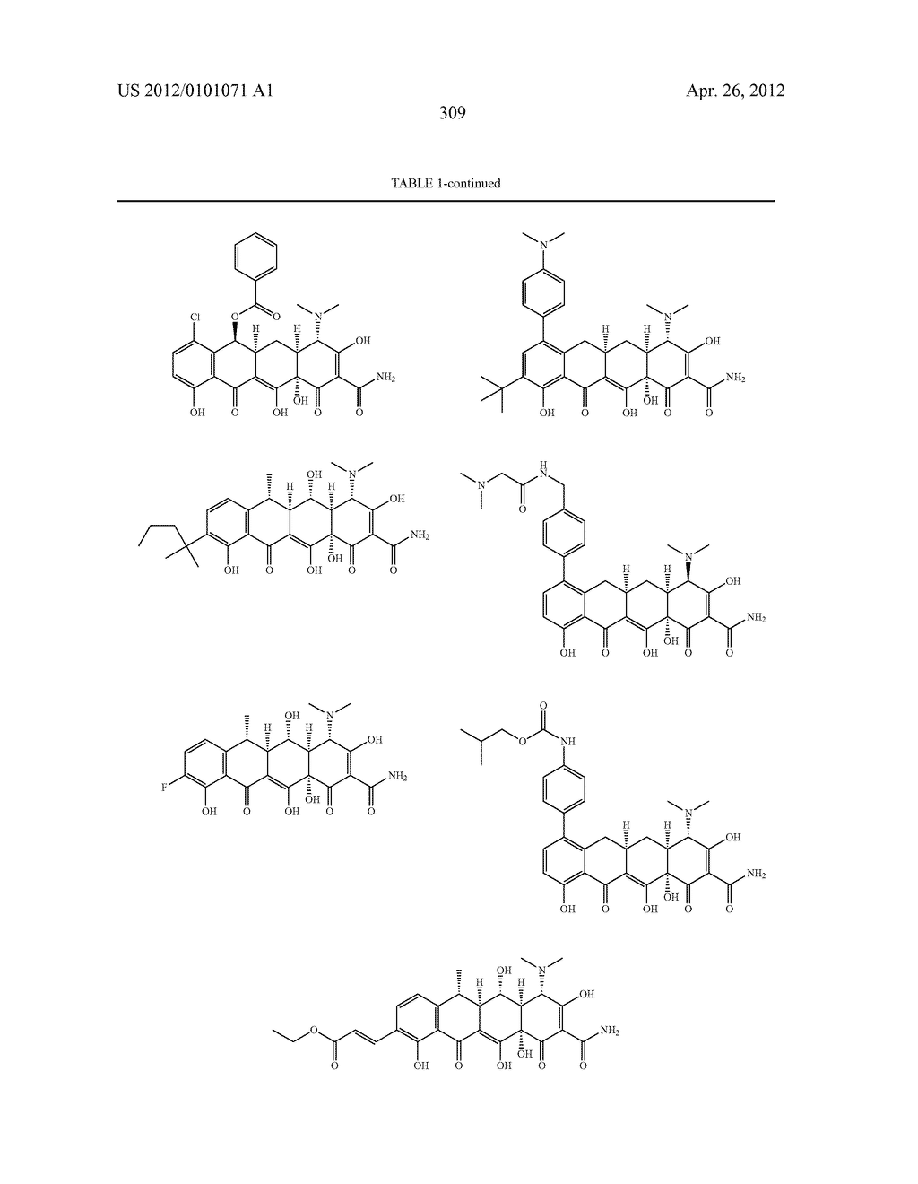 SubstitutedTetracycline Compounds for the Treatment of Malaria - diagram, schematic, and image 310