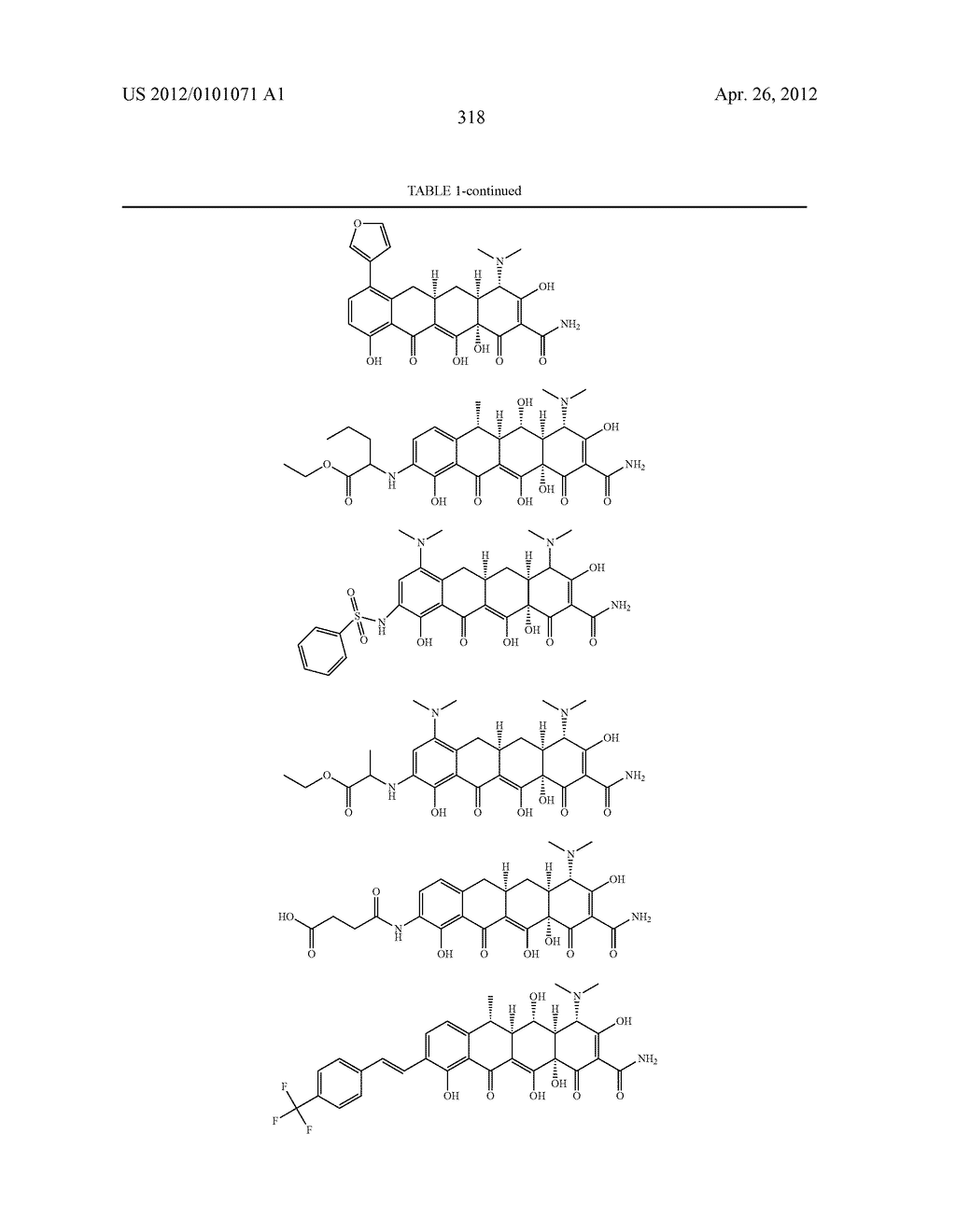 SubstitutedTetracycline Compounds for the Treatment of Malaria - diagram, schematic, and image 319