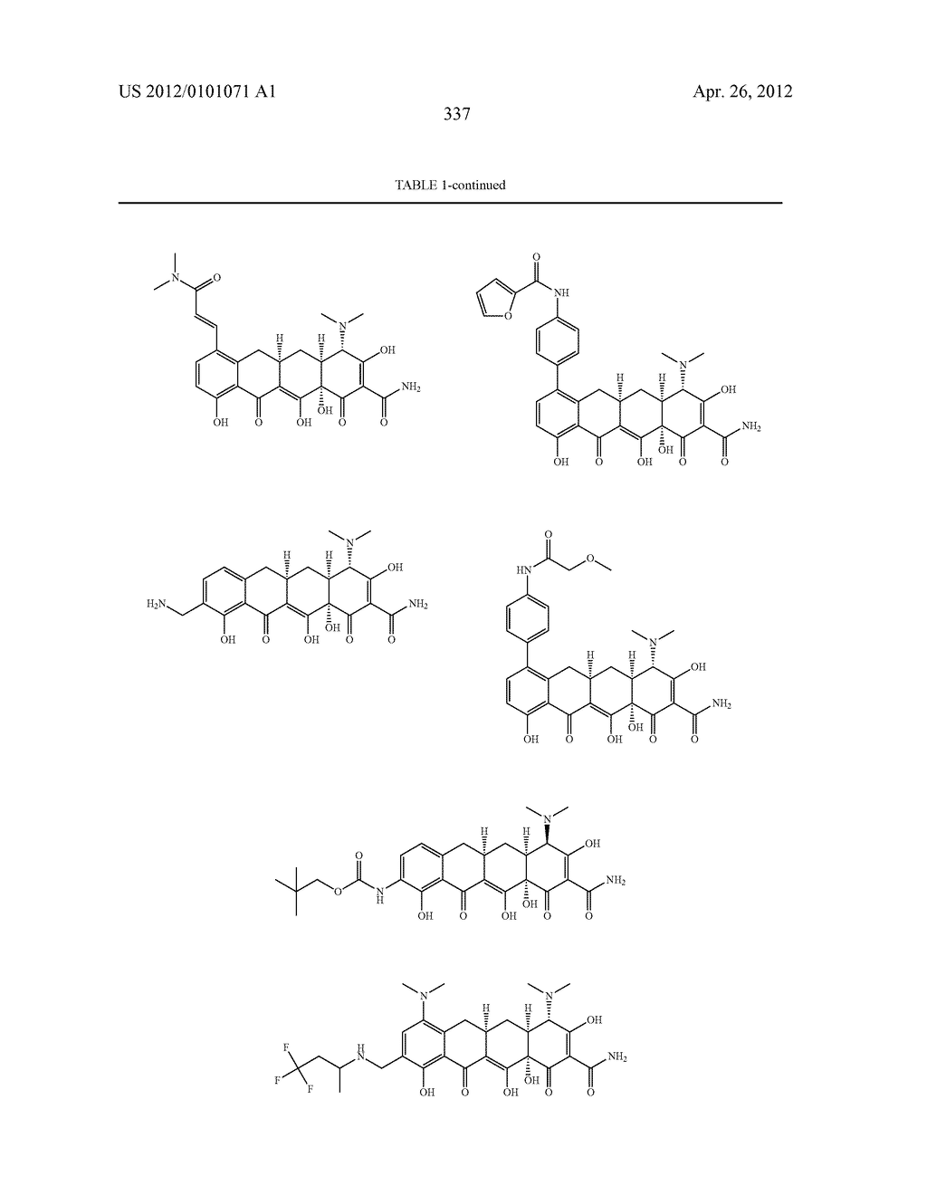 SubstitutedTetracycline Compounds for the Treatment of Malaria - diagram, schematic, and image 338