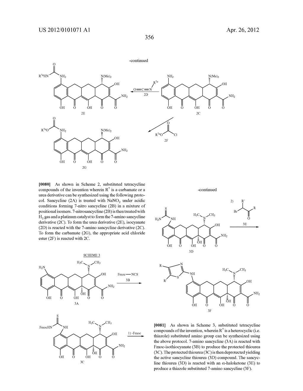 SubstitutedTetracycline Compounds for the Treatment of Malaria - diagram, schematic, and image 357