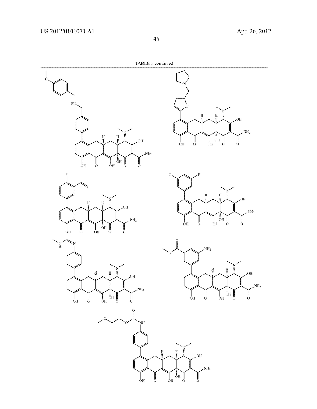 SubstitutedTetracycline Compounds for the Treatment of Malaria - diagram, schematic, and image 46