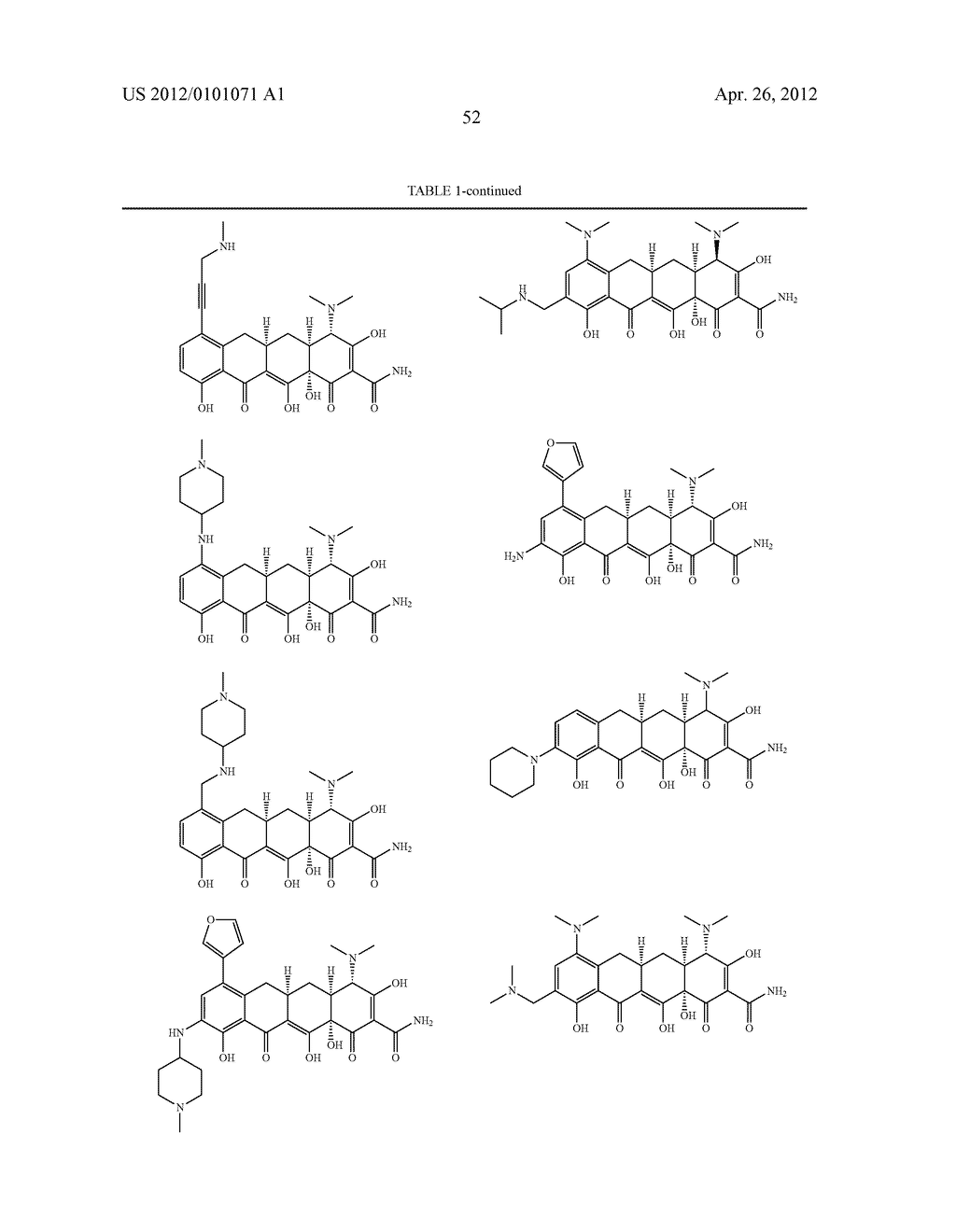 SubstitutedTetracycline Compounds for the Treatment of Malaria - diagram, schematic, and image 53