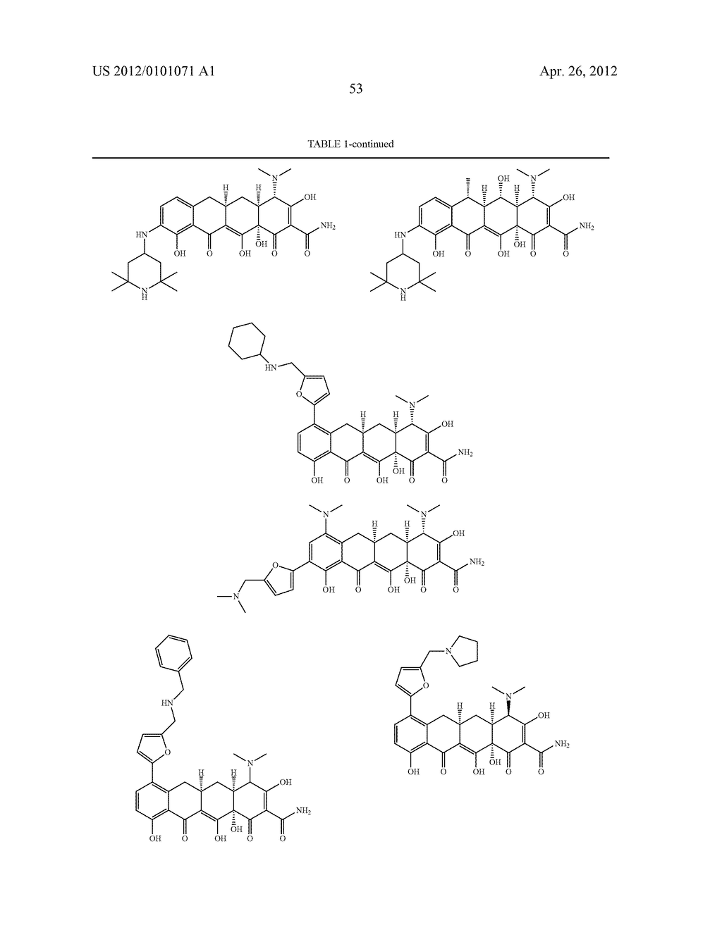 SubstitutedTetracycline Compounds for the Treatment of Malaria - diagram, schematic, and image 54