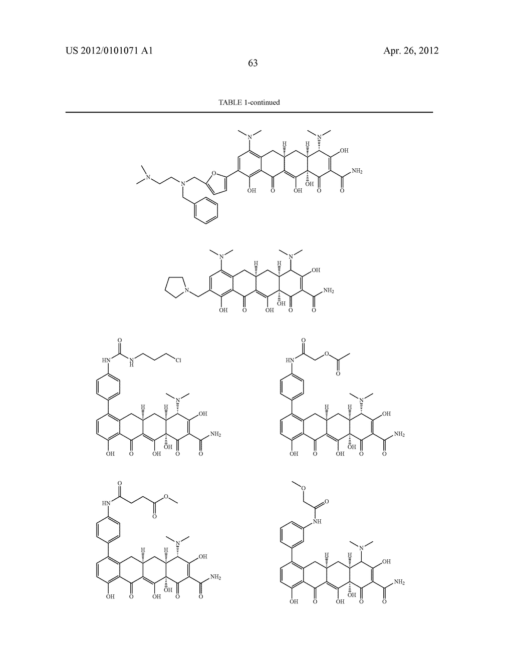 SubstitutedTetracycline Compounds for the Treatment of Malaria - diagram, schematic, and image 64