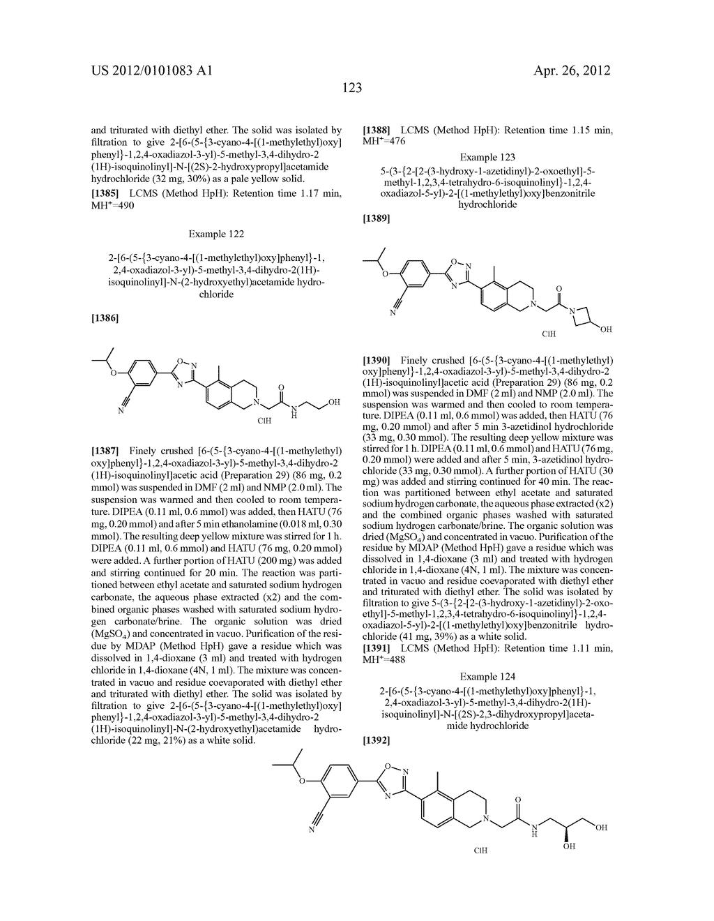 S1P1 AGONISTS COMPRISING A BICYCLIC N-CONTAINING RING - diagram, schematic, and image 124