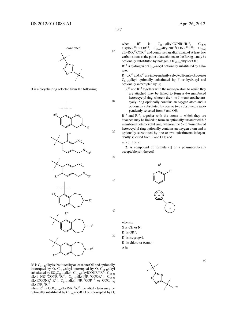 S1P1 AGONISTS COMPRISING A BICYCLIC N-CONTAINING RING - diagram, schematic, and image 158