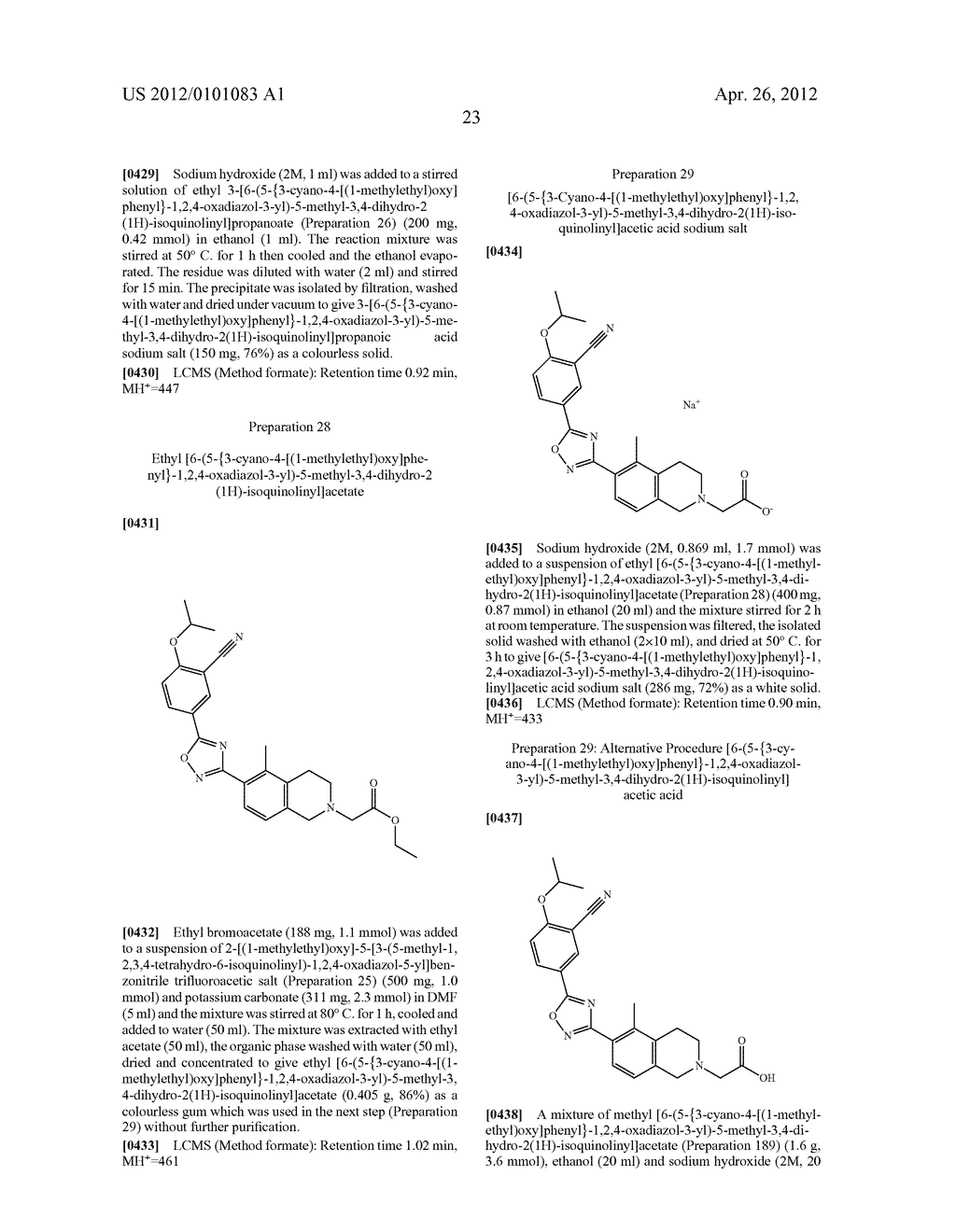 S1P1 AGONISTS COMPRISING A BICYCLIC N-CONTAINING RING - diagram, schematic, and image 24