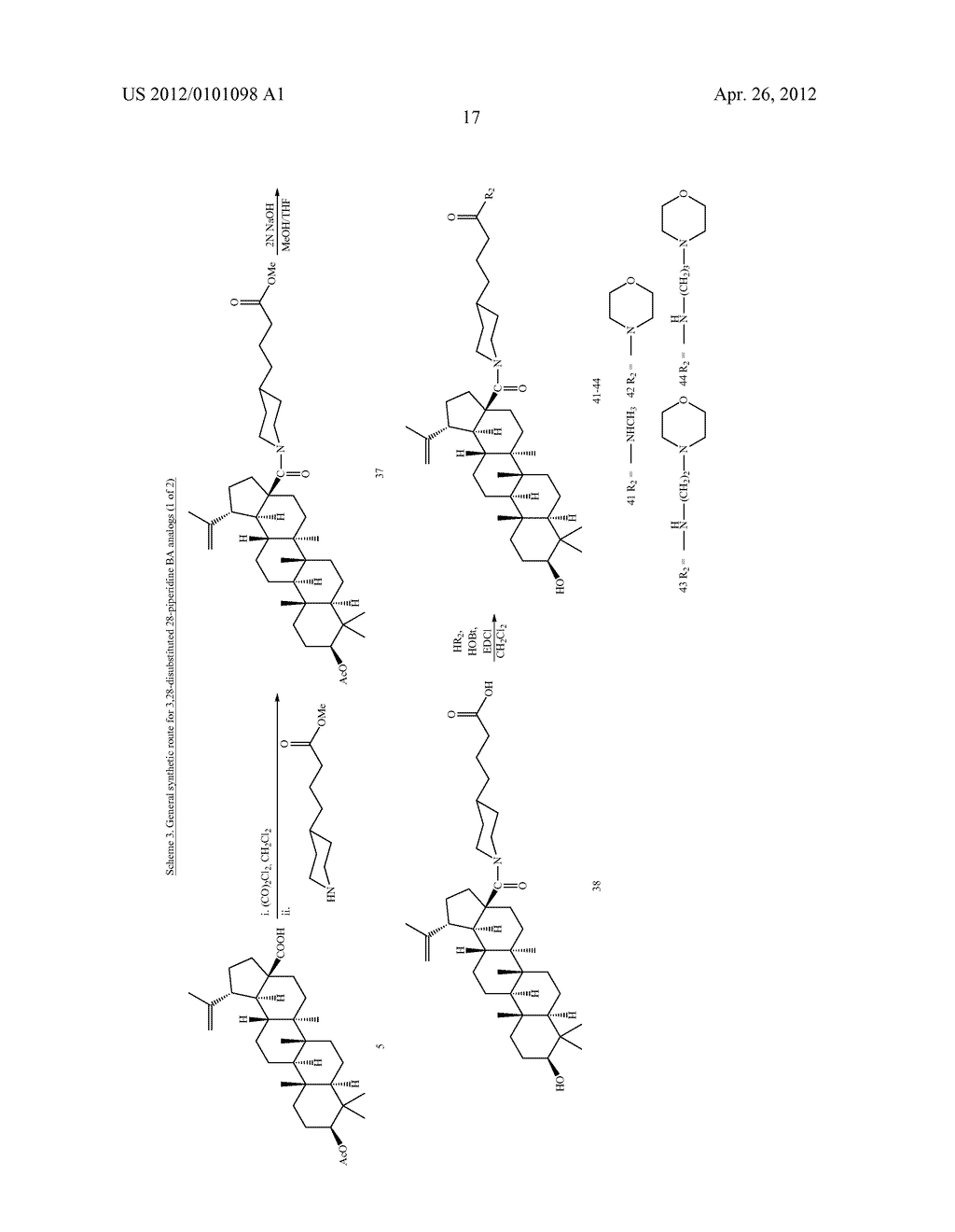 3,28-DISUBSTITUTED BETULINIC ACID DERIVATIVES AS ANTI-HIV AGENTS - diagram, schematic, and image 18