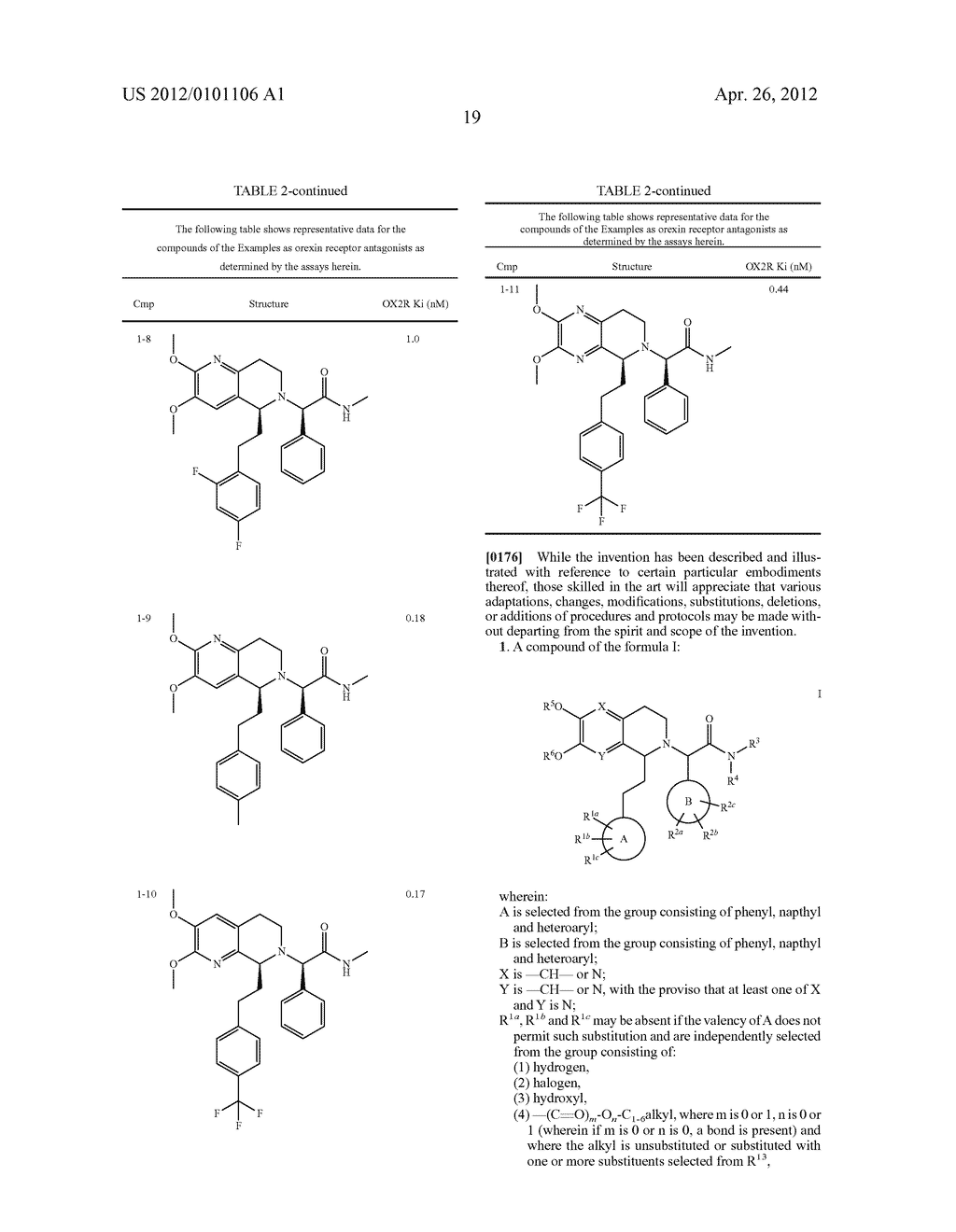 Tetrahydronapthyridine Orexin Receptor Antagonists - diagram, schematic, and image 20