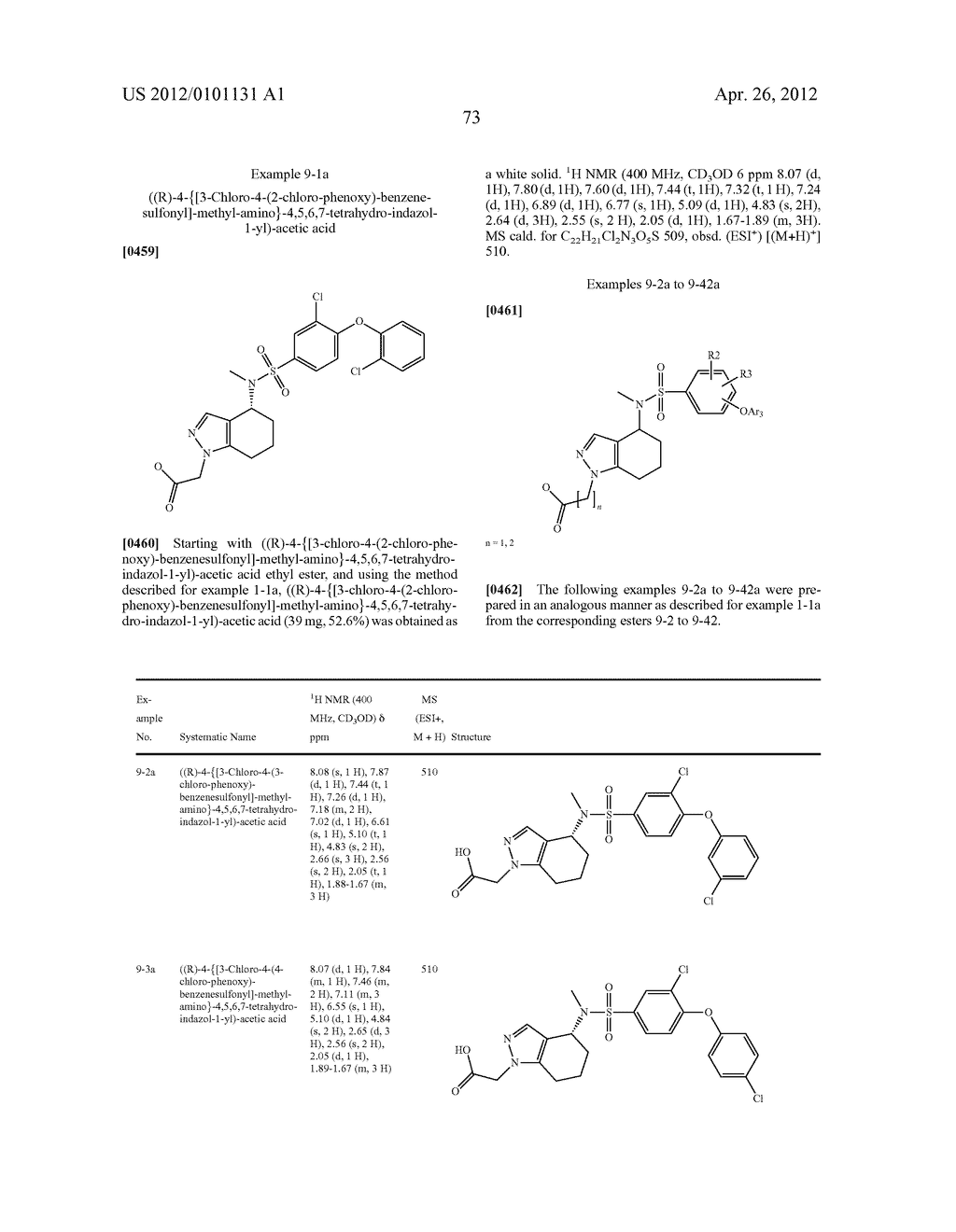 Aminotetrahydroindazoloacetic Acids - diagram, schematic, and image 74