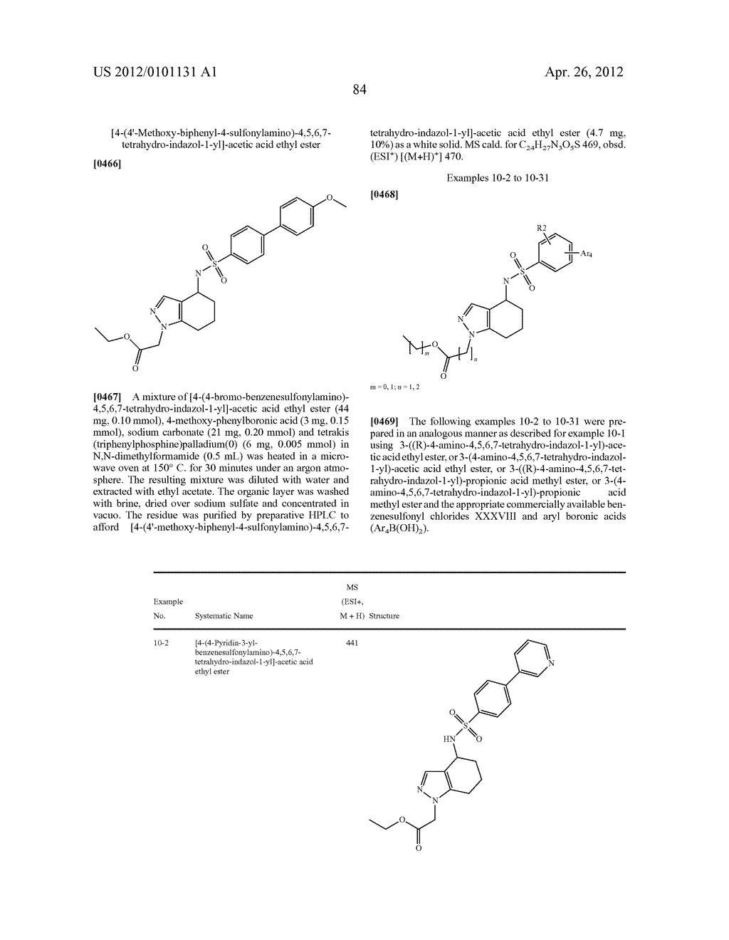 Aminotetrahydroindazoloacetic Acids - diagram, schematic, and image 85