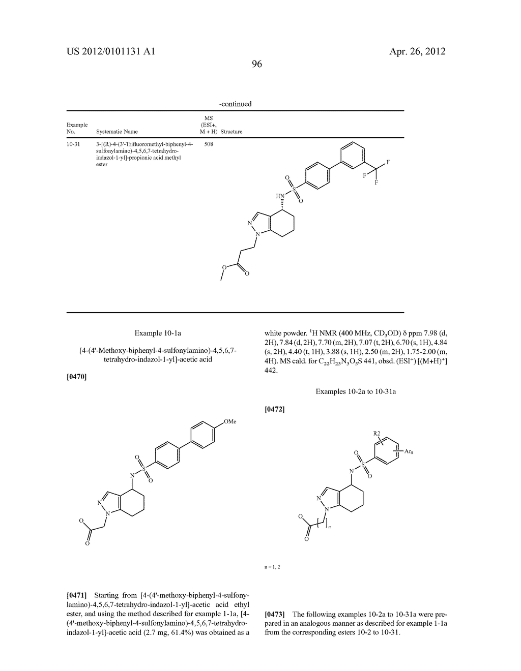 Aminotetrahydroindazoloacetic Acids - diagram, schematic, and image 97