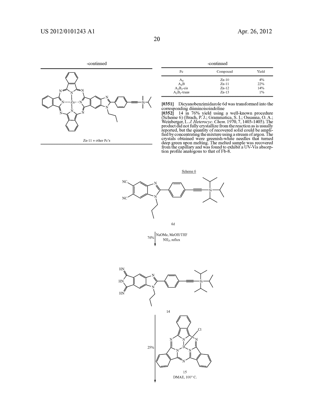 SUBSTITUTED BENZAZOLOPORPHYRAZINES FOR POLYMERIZATION AND SURFACE     ATTACHMENT AND ARTICLES FORMED THEREFROM - diagram, schematic, and image 27