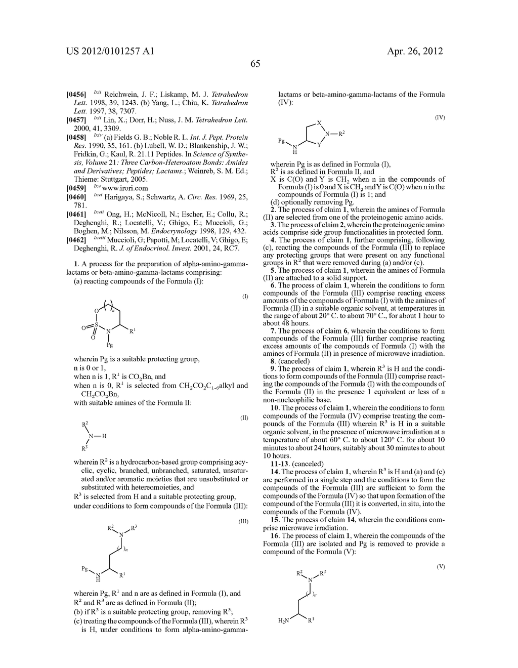 PROCESSES FOR PREPARING AMINO-SUBSTITUTED GAMMA-LACTAMS - diagram, schematic, and image 68