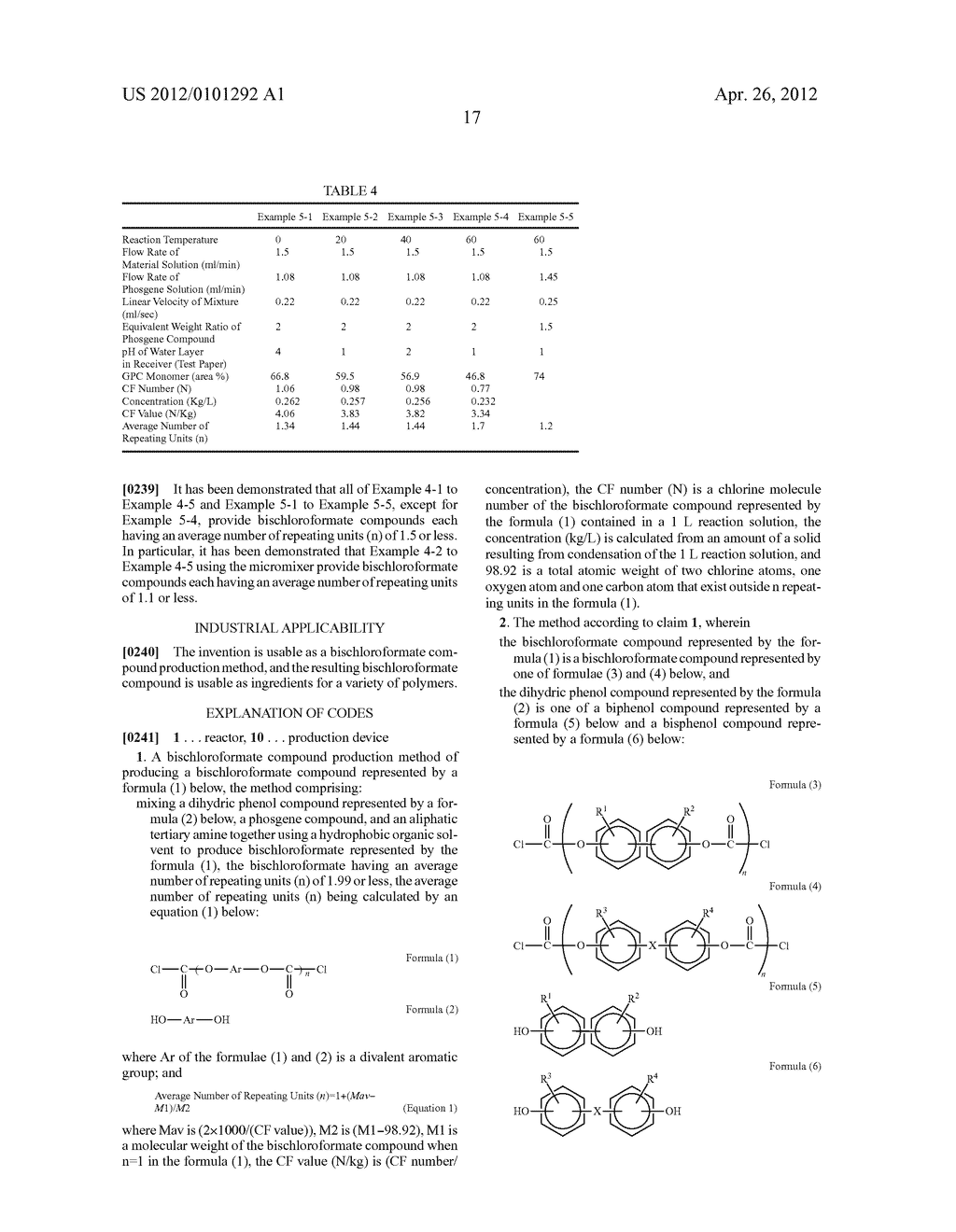 METHOD FOR PRODUCING BISCHLOROFORMATE COMPOUND, POLYCARBONATE OLIGOMER     HAVING SMALL NUMBER OF MONOMERS AND SOLUTION CONTAINING BISCHLOROFMATE     COMPOUND - diagram, schematic, and image 22