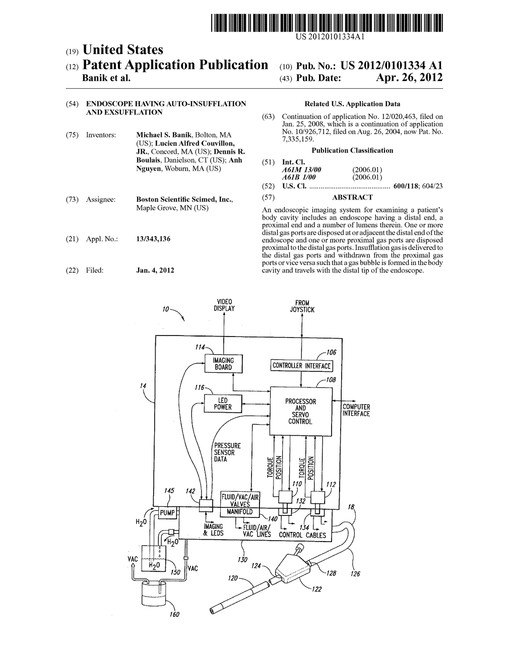 ENDOSCOPE HAVING AUTO-INSUFFLATION AND EXSUFFLATION - diagram, schematic, and image 01