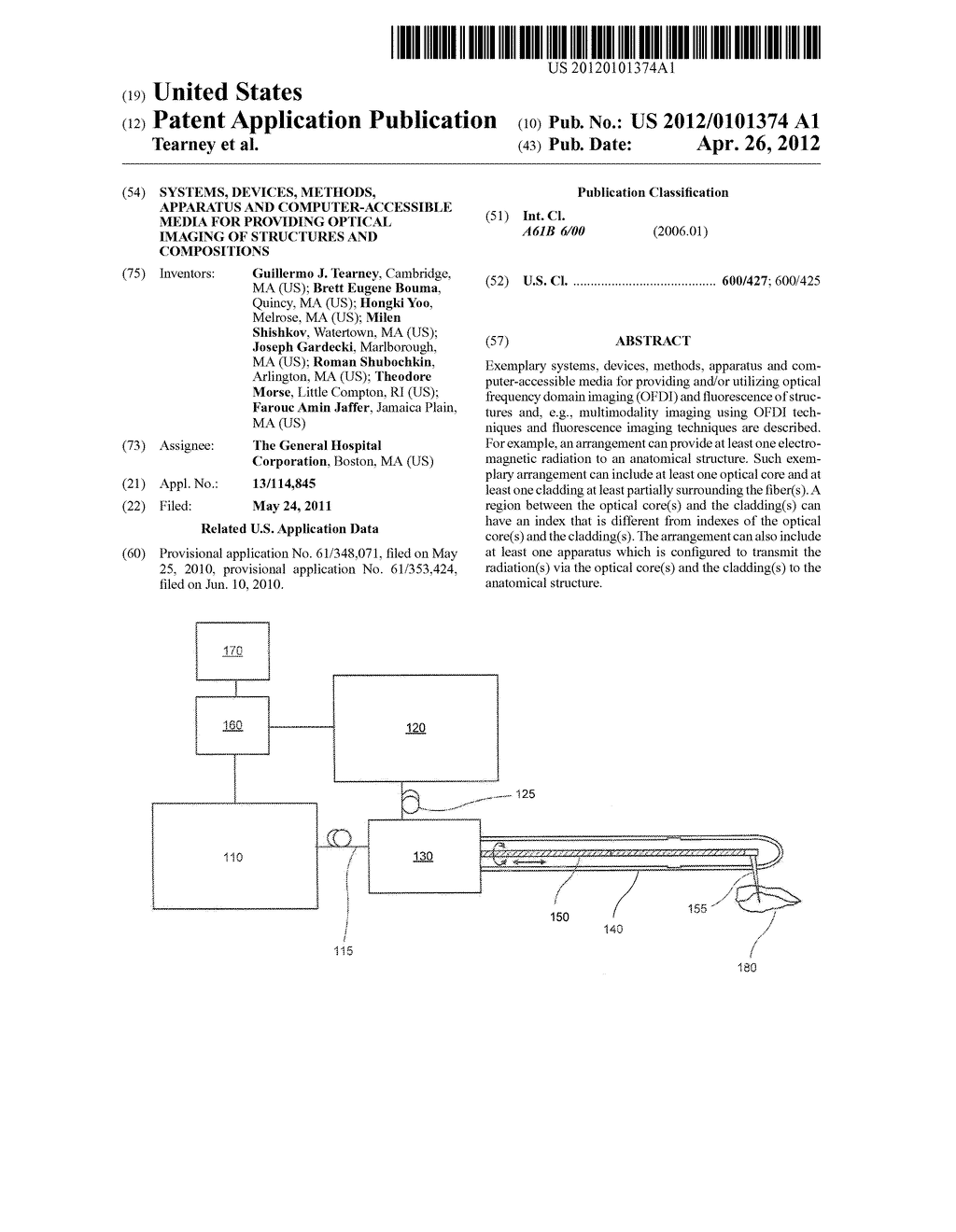 SYSTEMS, DEVICES, METHODS, APPARATUS AND COMPUTER-ACCESSIBLE MEDIA FOR     PROVIDING OPTICAL IMAGING OF STRUCTURES AND COMPOSITIONS - diagram, schematic, and image 01