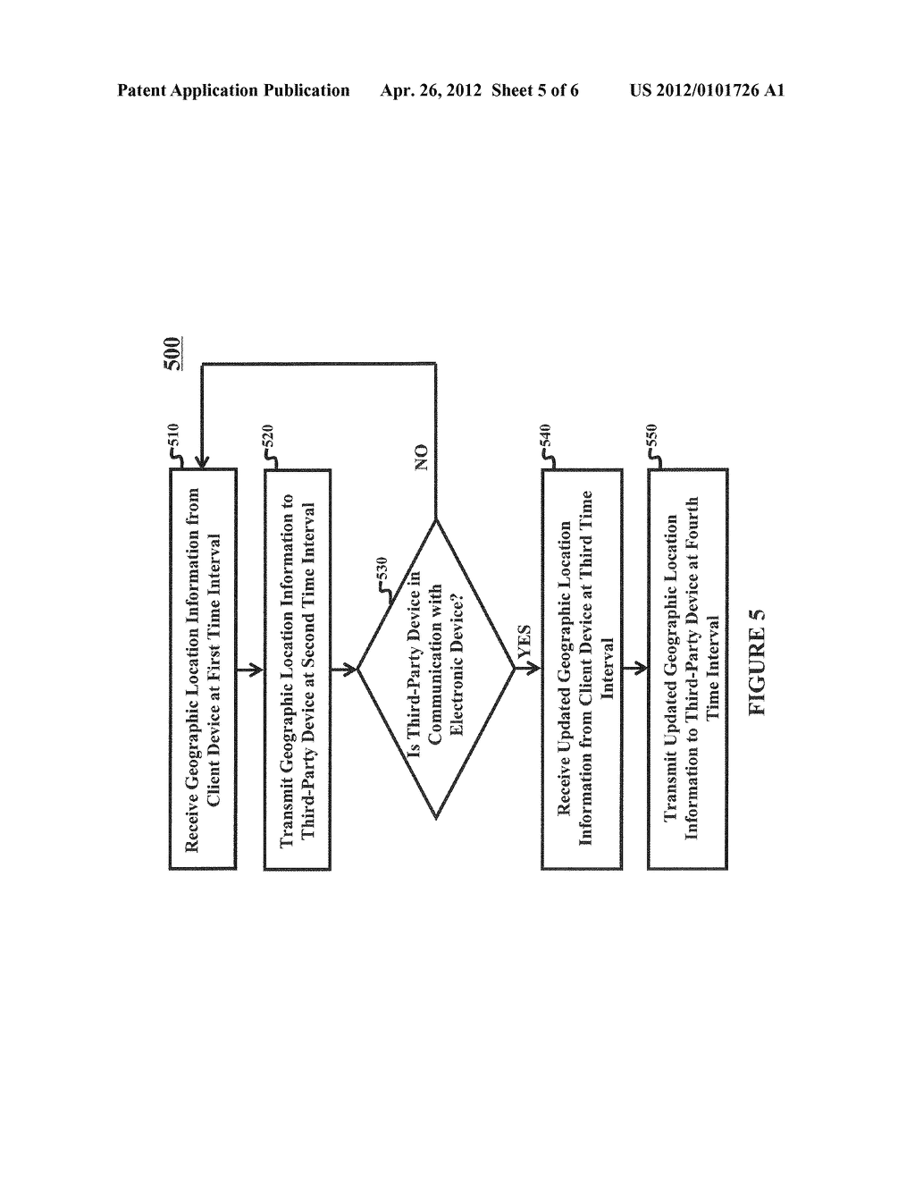 Frequency of Geographic Location Updates for an Electronic Device Based on     User Communication - diagram, schematic, and image 06