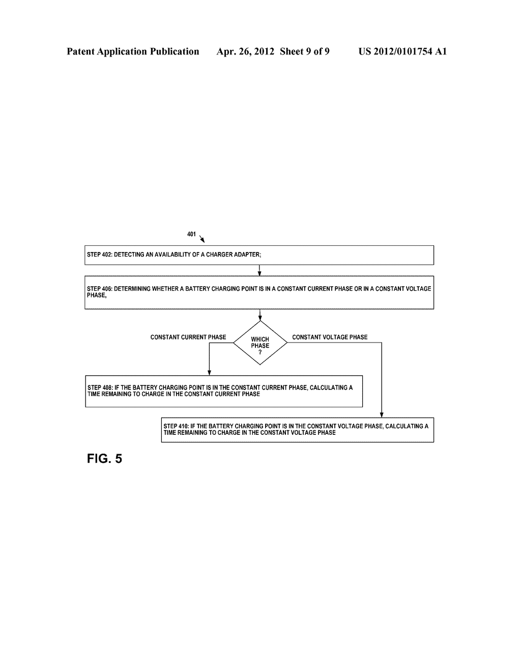 METHOD OF ESTIMATING REMAINING CONSTANT CURRENT/CONSTANT VOLTAGE CHARGING     TIME - diagram, schematic, and image 10