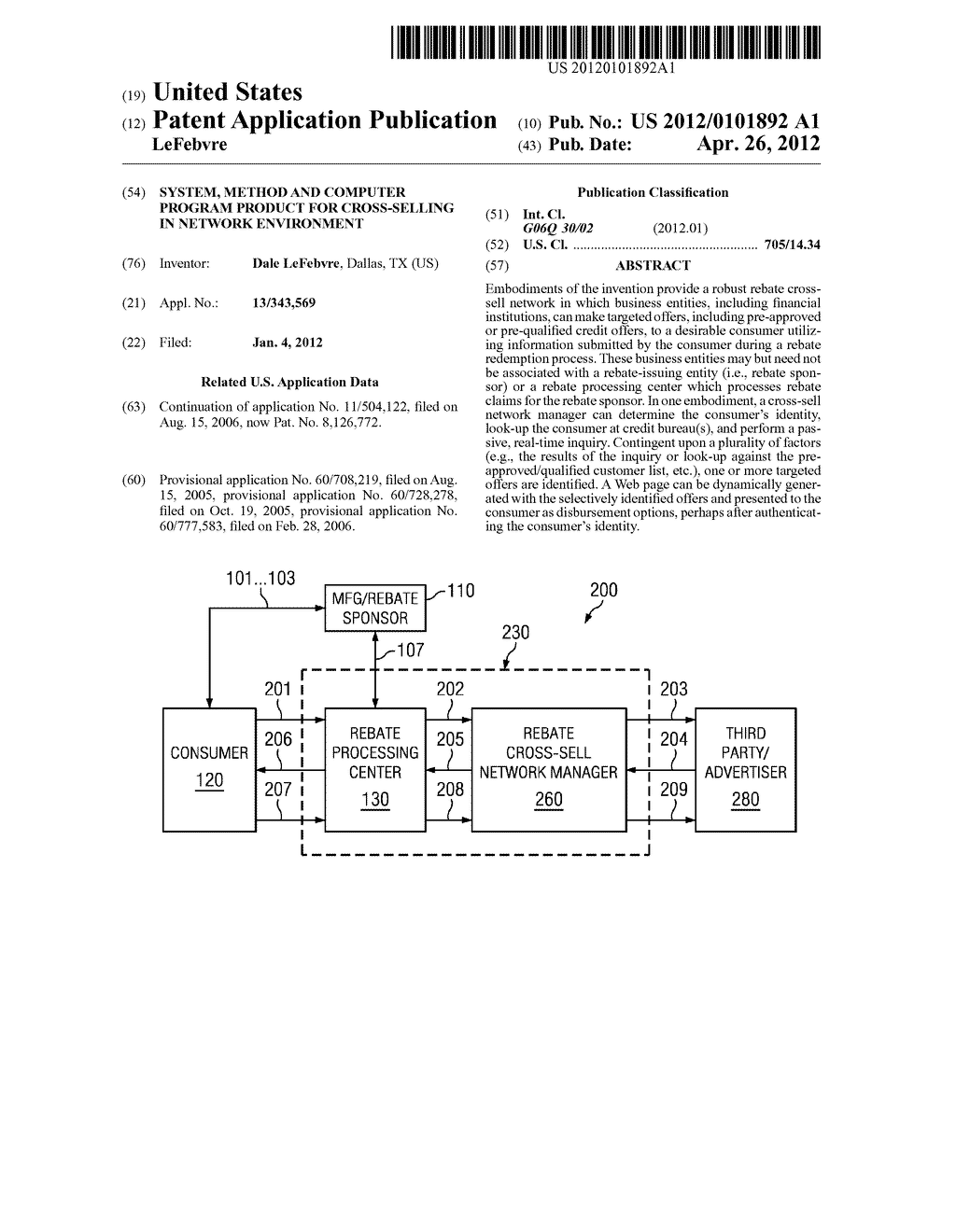 SYSTEM, METHOD AND COMPUTER PROGRAM PRODUCT FOR CROSS-SELLING IN NETWORK     ENVIRONMENT - diagram, schematic, and image 01