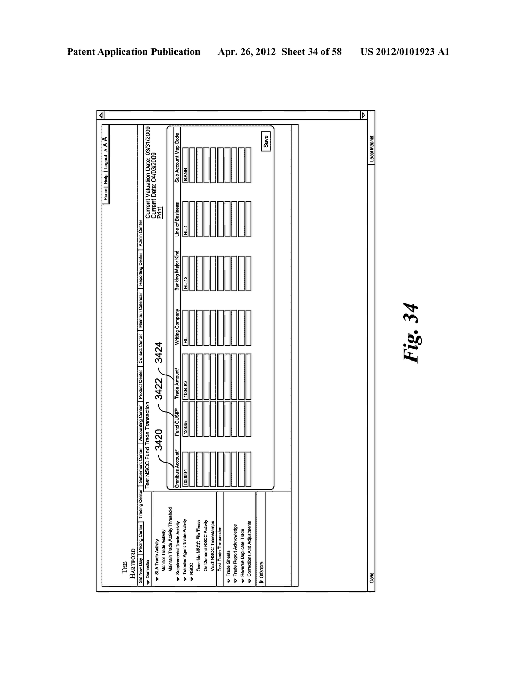 SYSTEM AND METHOD FOR PROCESSING DATA RELATED TO MANAGEMENT OF FINANCIAL     ASSETS - diagram, schematic, and image 35