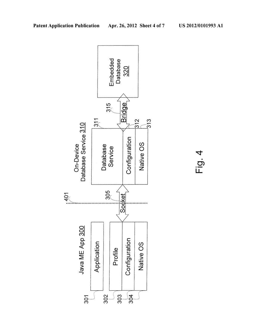 ON-DEVICE DATABASE SERVICE FOR MOBILE DEVICE - diagram, schematic, and image 05