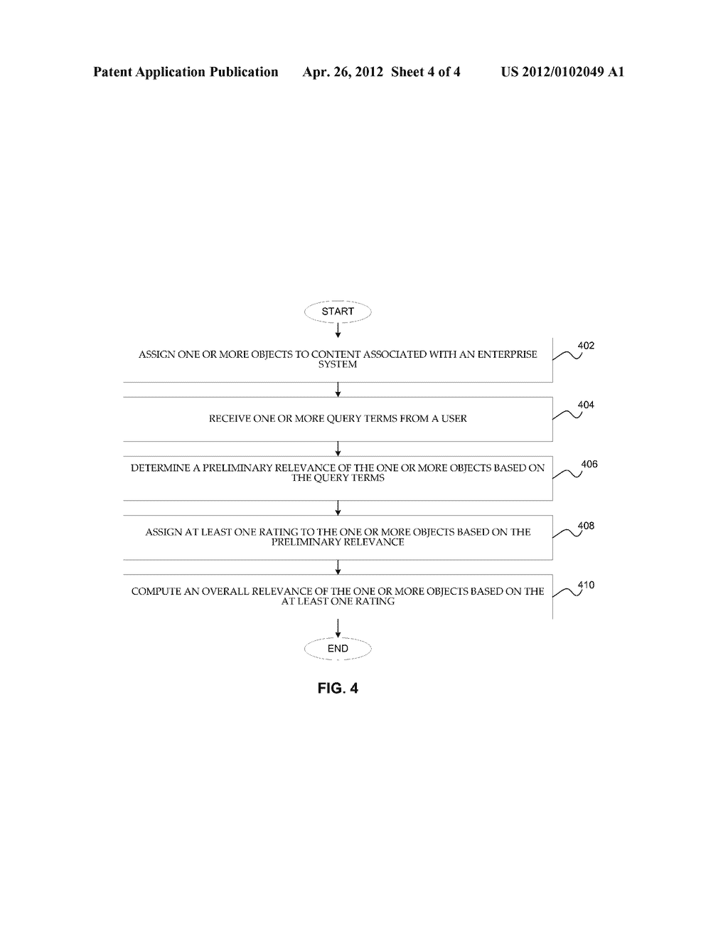 SYSTEM AND METHOD FOR ESTABLISHING RELEVANCE OF OBJECTS IN AN ENTERPRISE     SYSTEM - diagram, schematic, and image 05