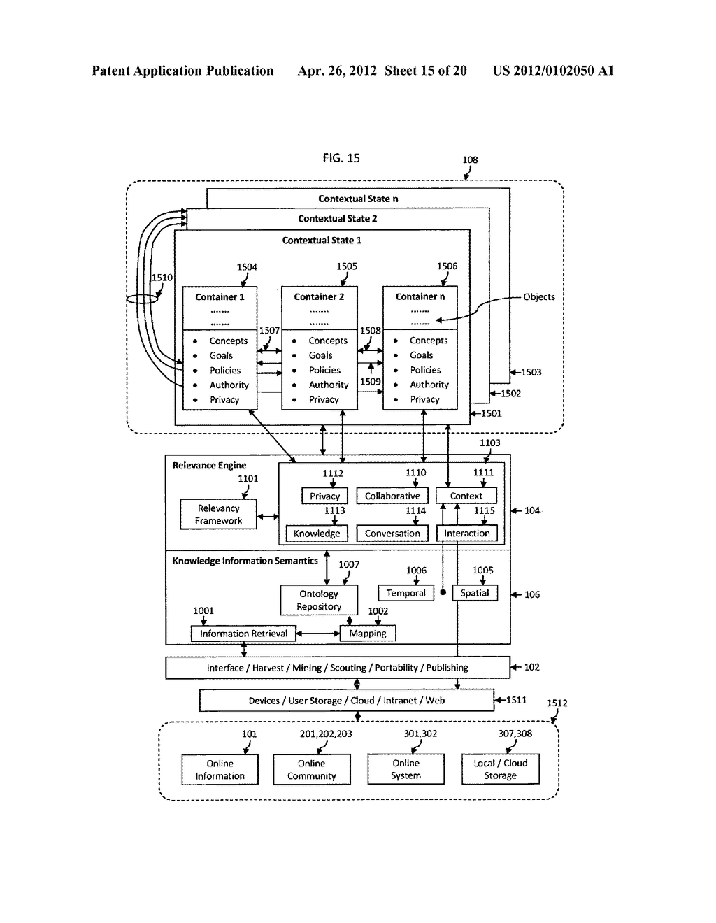 Systems And Methods For Determining Information And Knowledge Relevancy,     Relevent Knowledge Discovery And Interactions, And Knowledge Creation - diagram, schematic, and image 16