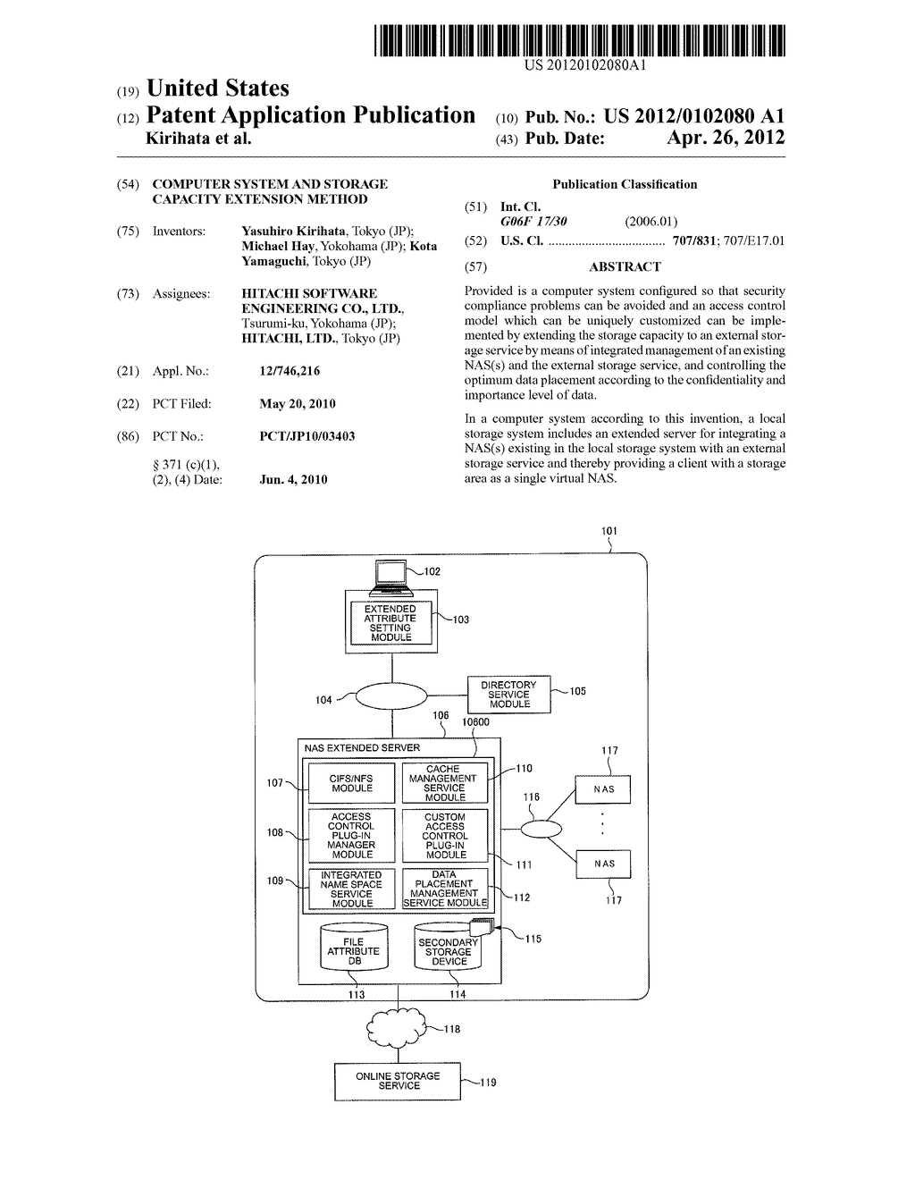 COMPUTER SYSTEM AND STORAGE CAPACITY EXTENSION METHOD - diagram, schematic, and image 01