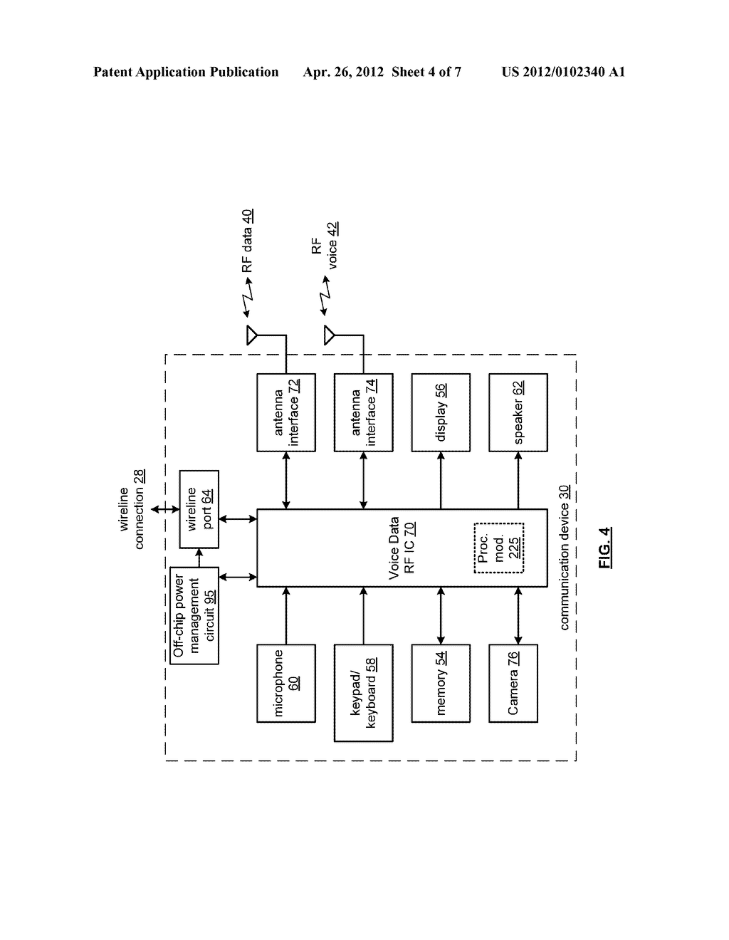 POWER MANAGEMENT FOR A MOBILE COMMUNICATION DEVICE AND METHOD FOR USE     THEREWITH - diagram, schematic, and image 05