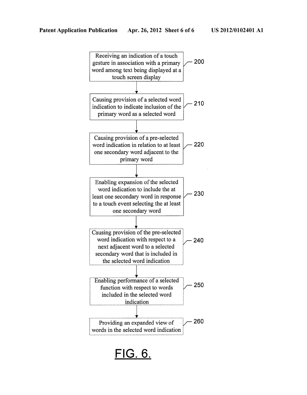 METHOD AND APPARATUS FOR PROVIDING TEXT SELECTION - diagram, schematic, and image 07