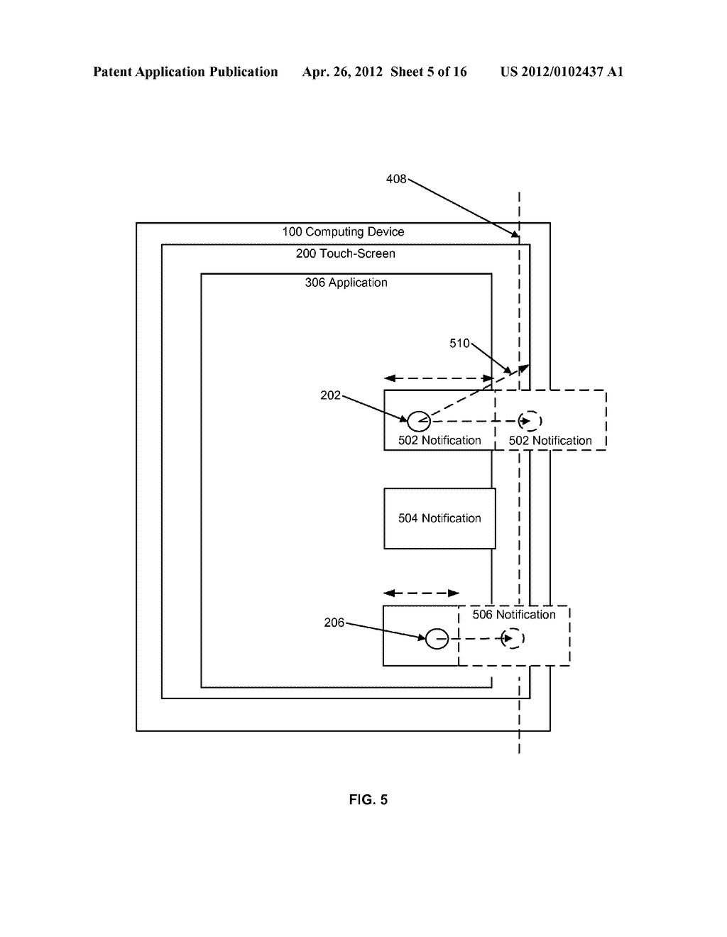 Notification Group Touch Gesture Dismissal Techniques - diagram, schematic, and image 06