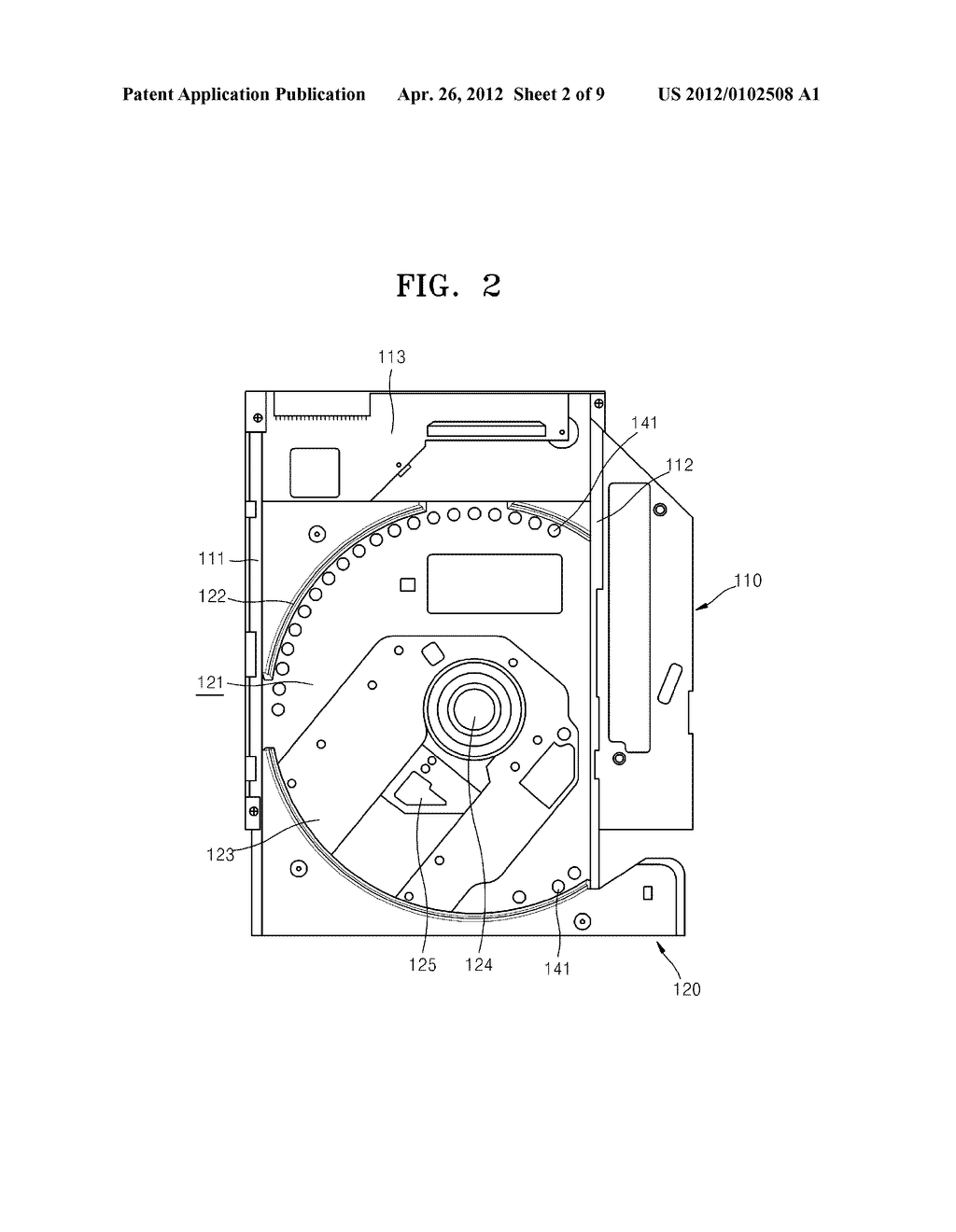 DISK DRIVE INCLUDING A NOISE REDUCTION UNIT AND METHOD OF REDUCING NOISE     BY USING THE DISK DRIVE - diagram, schematic, and image 03