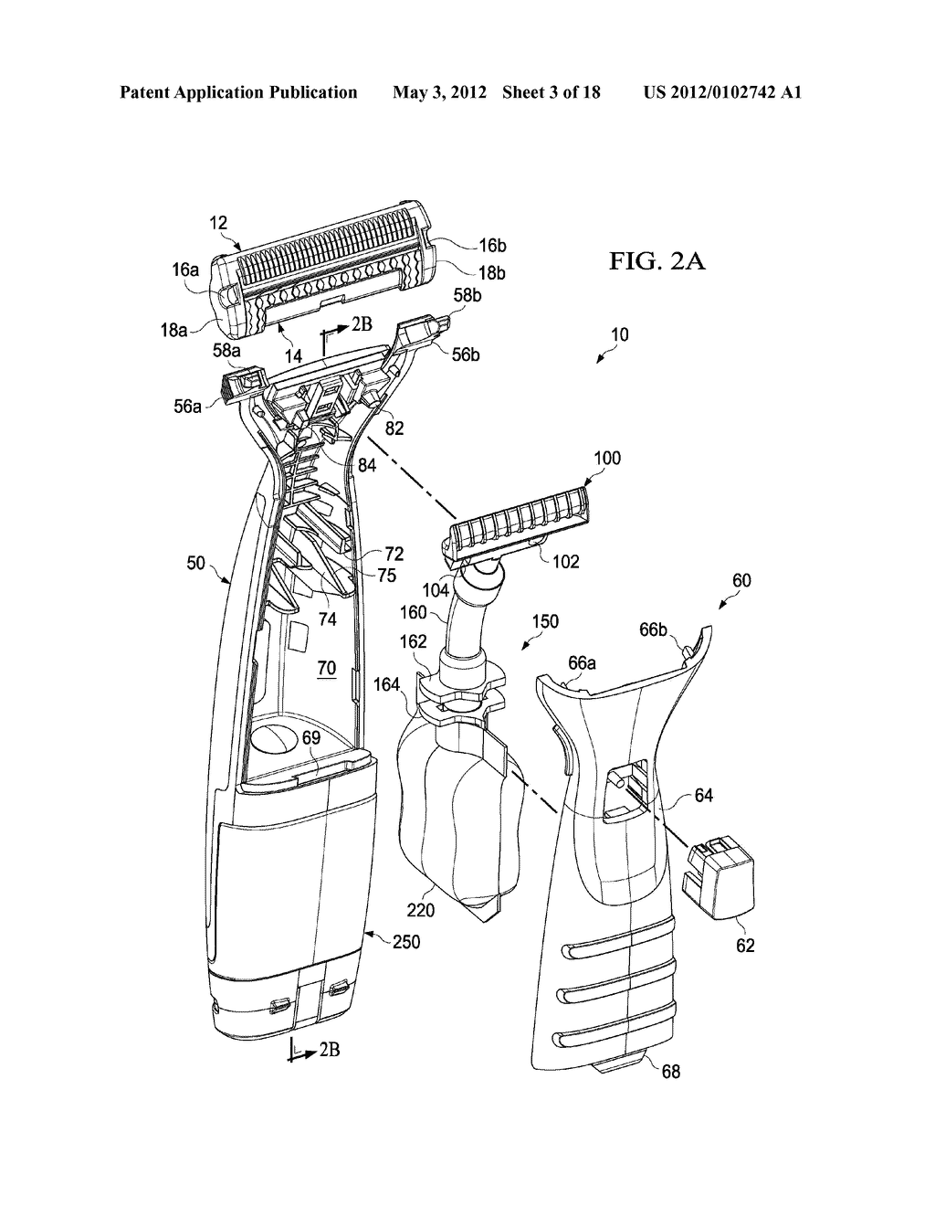 HAIR REMOVAL DEVICE WITH REMOVABLE PERSONAL CARE BOTTLE - diagram, schematic, and image 04