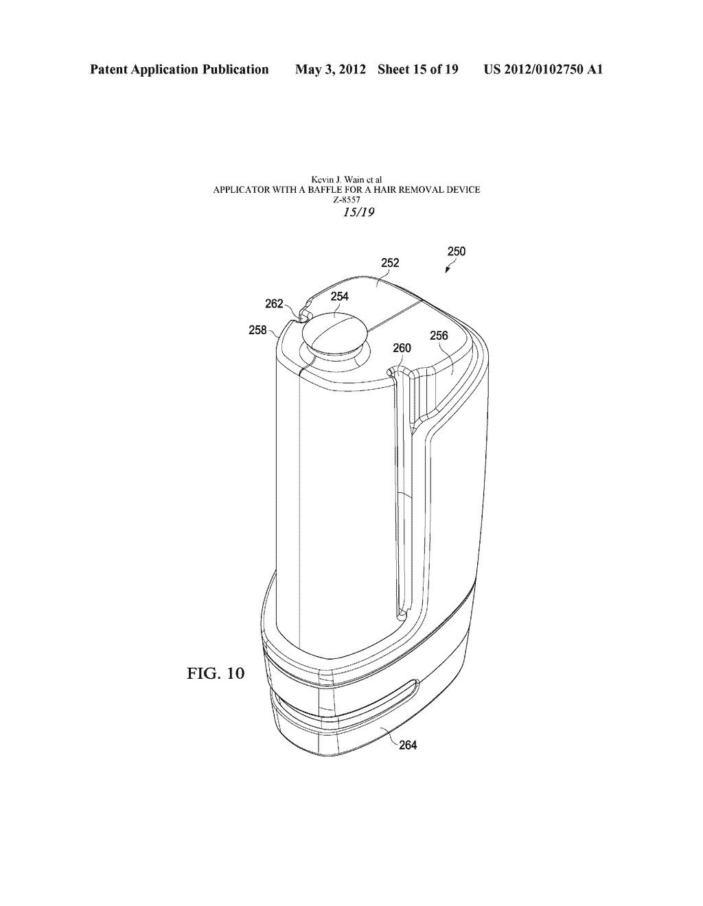 APPLICATION WITH A BAFFLE FOR A HAIR REMOVAL DEVICE - diagram, schematic, and image 16